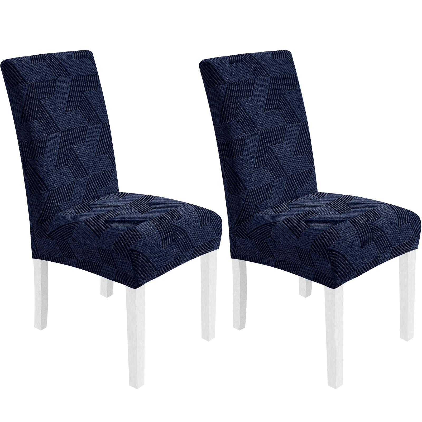 Ystyle 2-Piece Chair Covers with Backrest, Universal Kitchen Chair Covers, Removable Elastic Dining Chair Slipcovers, Stain-Resistant Chair Protectors, Washable, for Kitchen and Living Room
