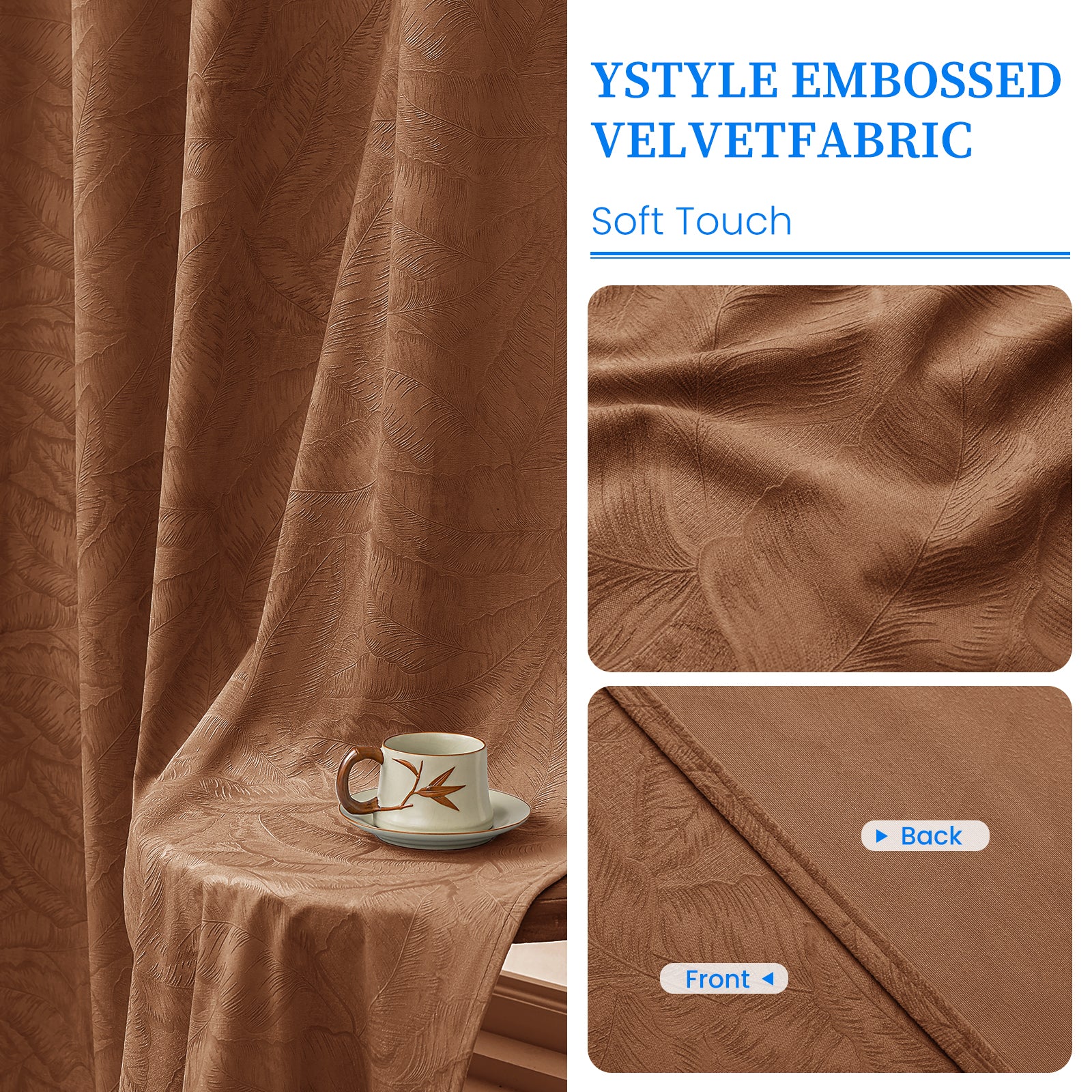 2 Pieces rideaux opacifiants with Stainless Steel Eyelets thermique Polyester Panels