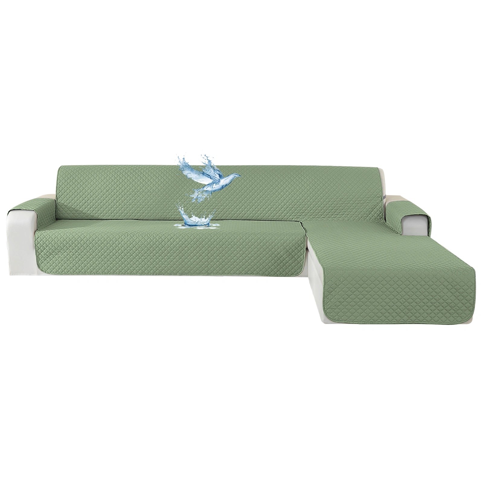 ESTILO Y-L para sofá de esquina impermeable de 4 asientos, antideslizante, diseño reversible península-rómbico