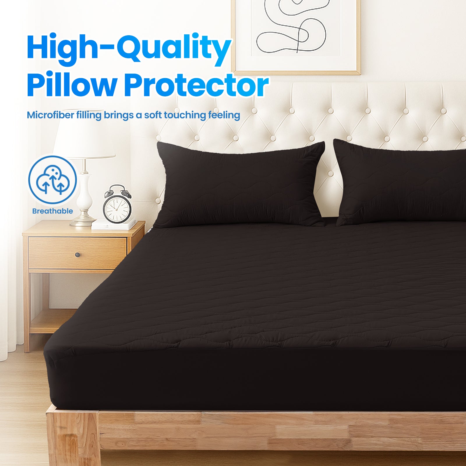 YSTYLE 2 Waterproof Pillowcases 50x80cm Breathable Anti Mite-YSTYLE