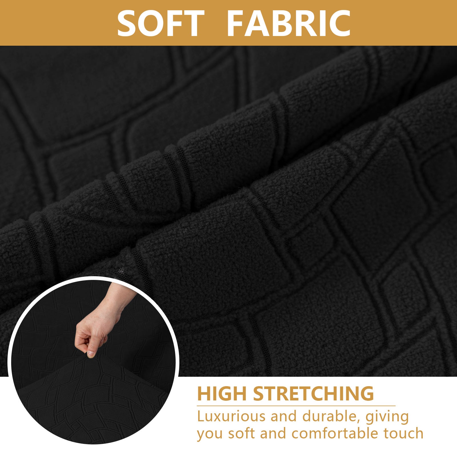 Ystyle 6-Piece Chair Covers with Backrest, Elastic Living Room Kitchen Chair Slipcovers, Soft Comfortable Anti-Scratch Chair Covers, Easy to Clean and Durable, Washable Removable