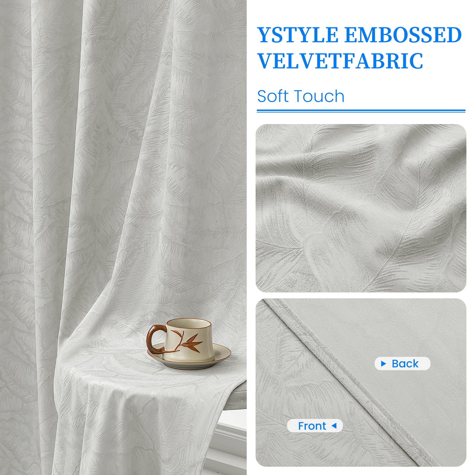 2 Pieces rideaux opacifiants with Stainless Steel Eyelets thermique Polyester Panels