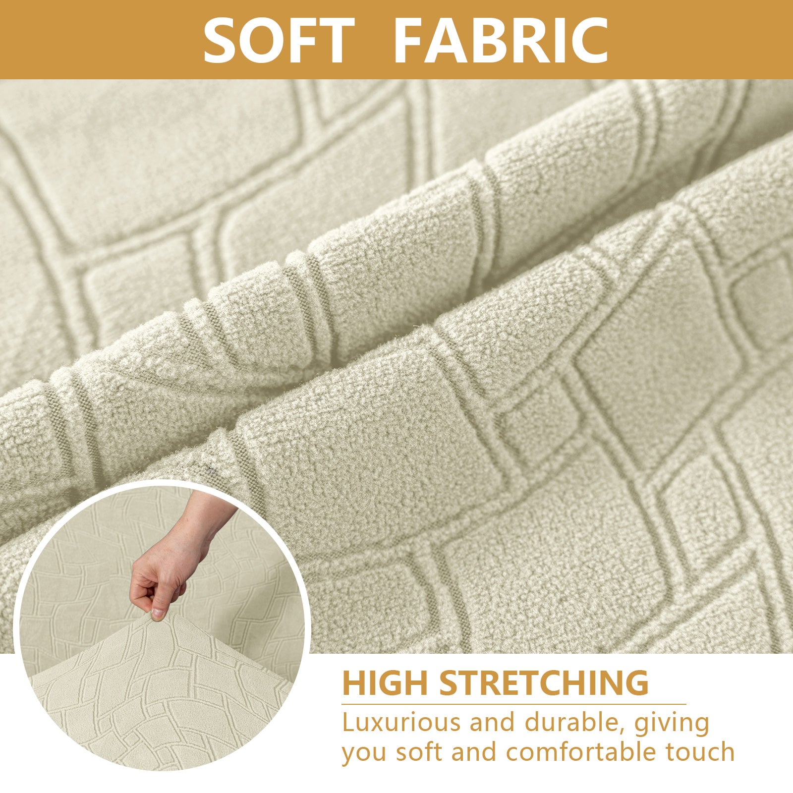 Ystyle 6-Piece Chair Covers with Backrest, Elastic Living Room Kitchen Chair Slipcovers, Soft Comfortable Anti-Scratch Chair Covers, Easy to Clean and Durable, Washable Removable