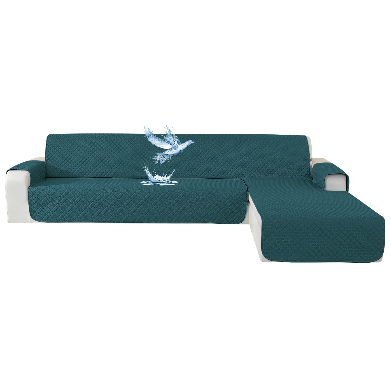 ESTILO Y-L para sofá de esquina impermeable de 4 asientos, antideslizante, diseño reversible península-rómbico
