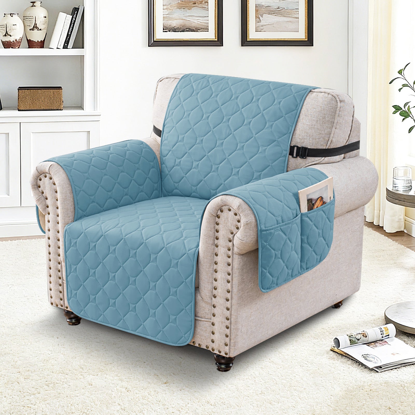 Copripoltrona impermeabile YSTYLE a 1 posto con tasche antiscivolo