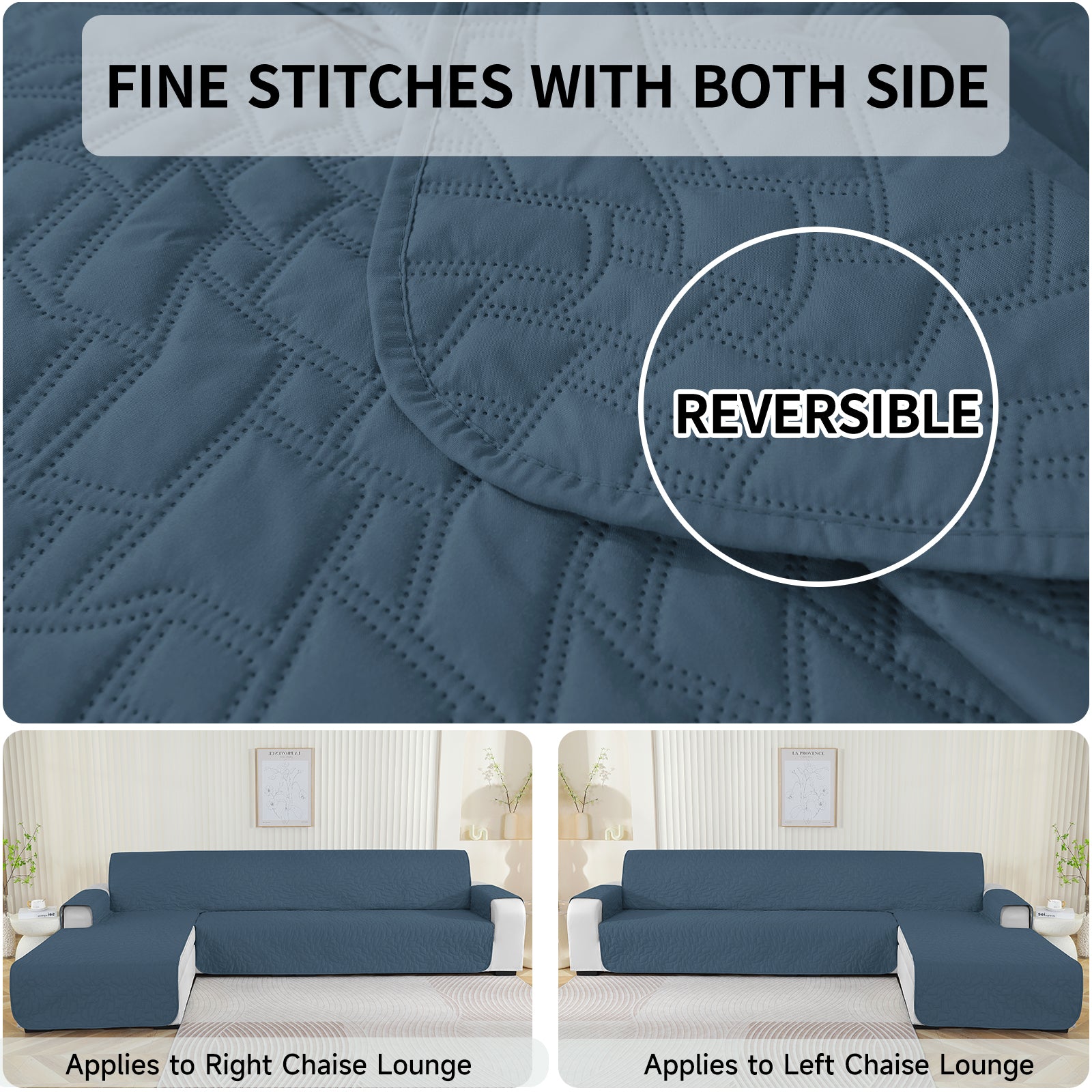 Copertura Impermeabile Reversibile per Divano Angolare a 4 Posti Penisola | YSTYLE