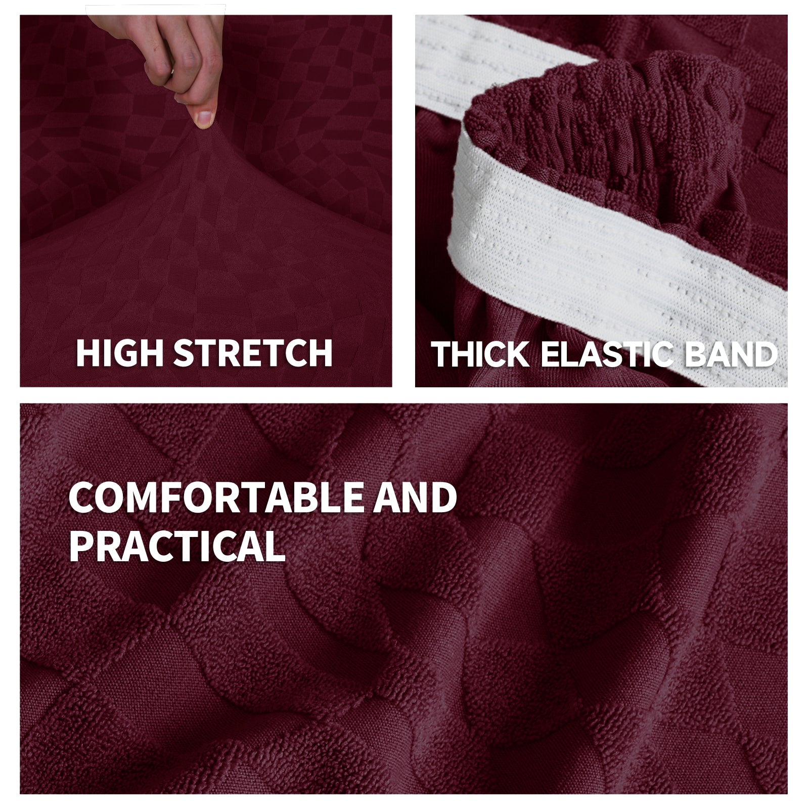 Housse de siège de canapé extensible YSTYLE 1 place géométrique anti-dérapant