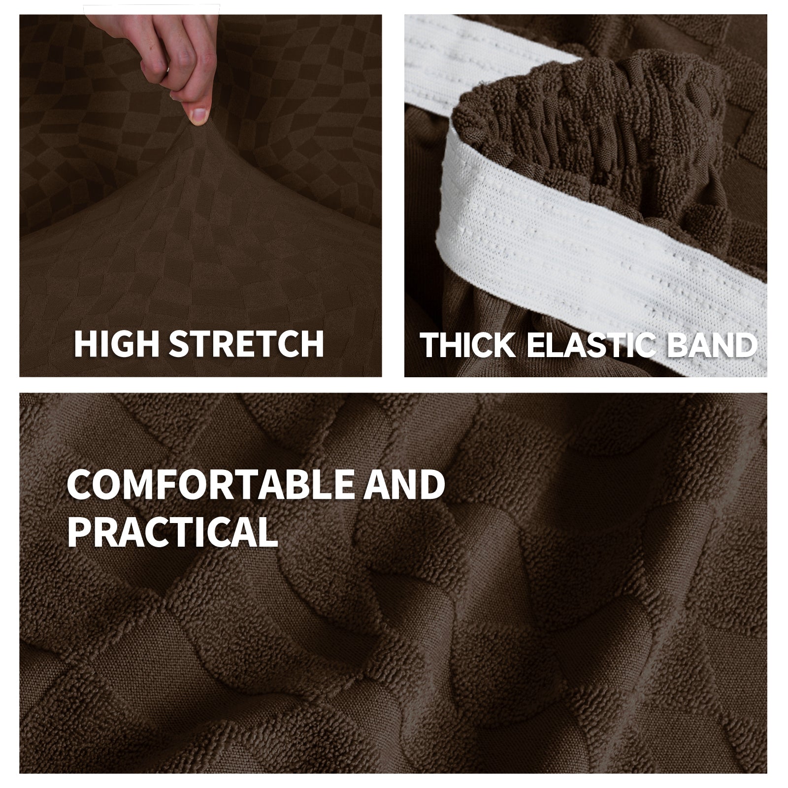 Housse de siège de canapé extensible YSTYLE 1 place géométrique anti-dérapant