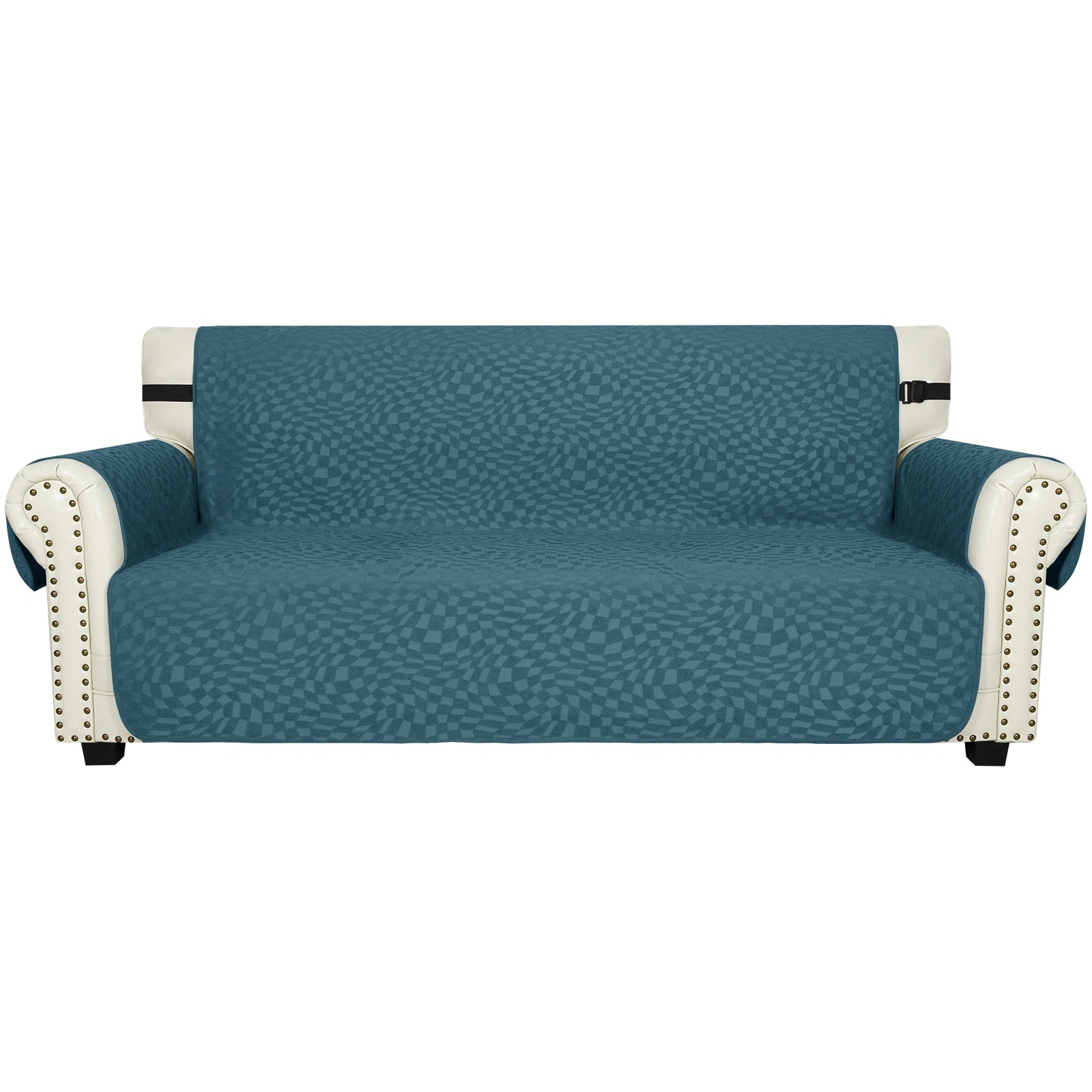 YSTYLE 3 Asientos Sofá Tapete Impermeable – Resistente a los Arañazos de Gatos, Antideslizante con brazos, Protector de Muebles Modernos - Paño de Jacquard a Cuadros