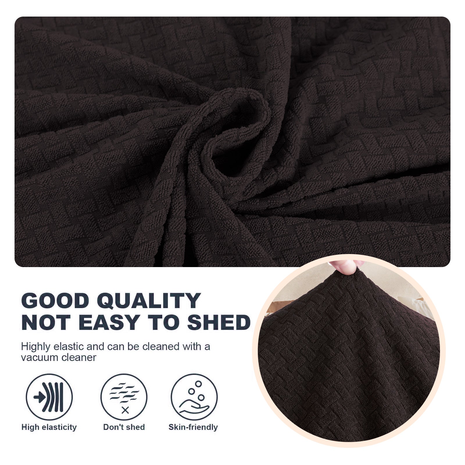 Housse de canapé 1 place extensible YSTYLE jacquard anti-dérapant