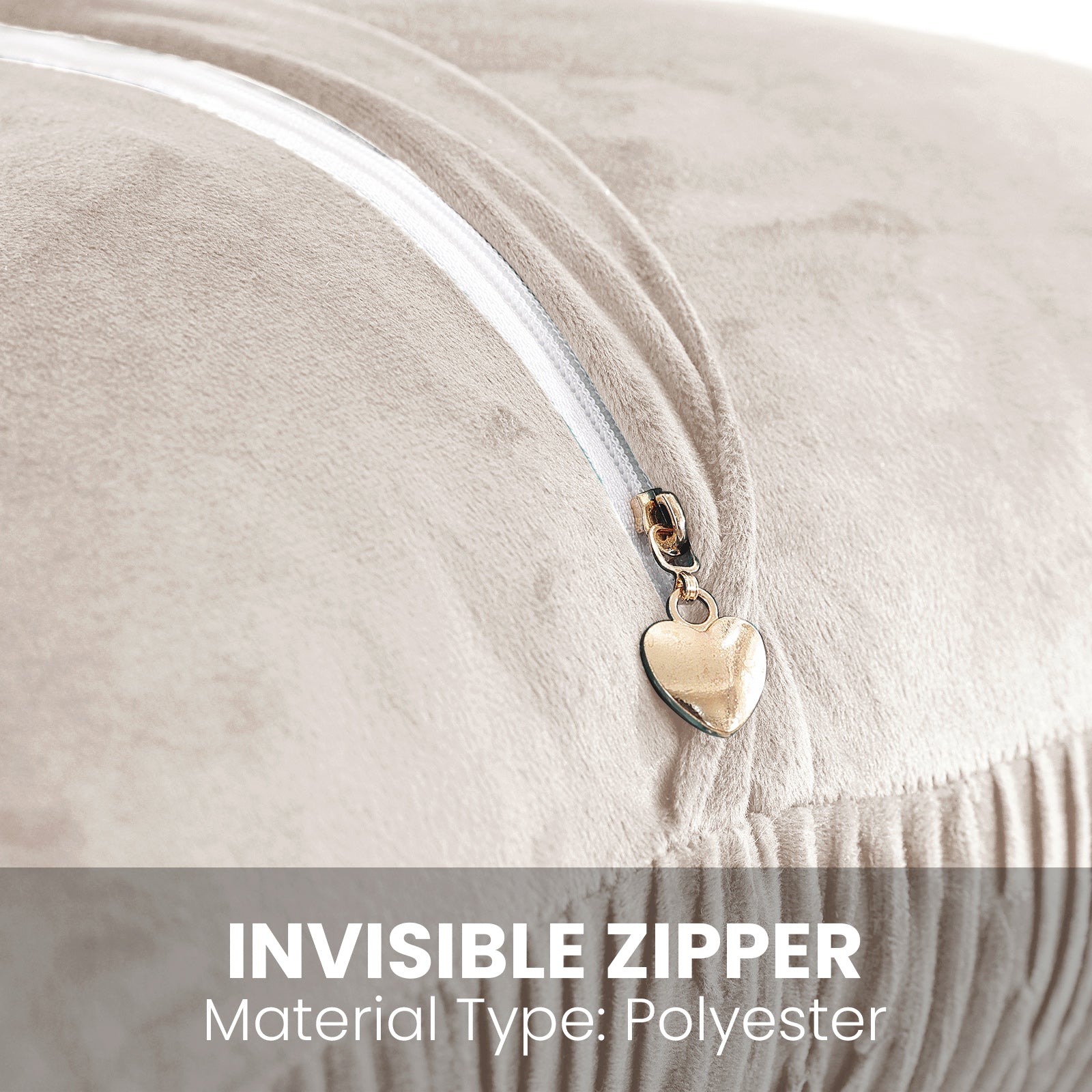 Ystyle 2 Pieces Cushion Covers Sofa 50 x 50 cm Velvet Minimalist Cushion Covers Invisible Zipper Decorative Cushion Covers for Sofa Living Room Bedroom