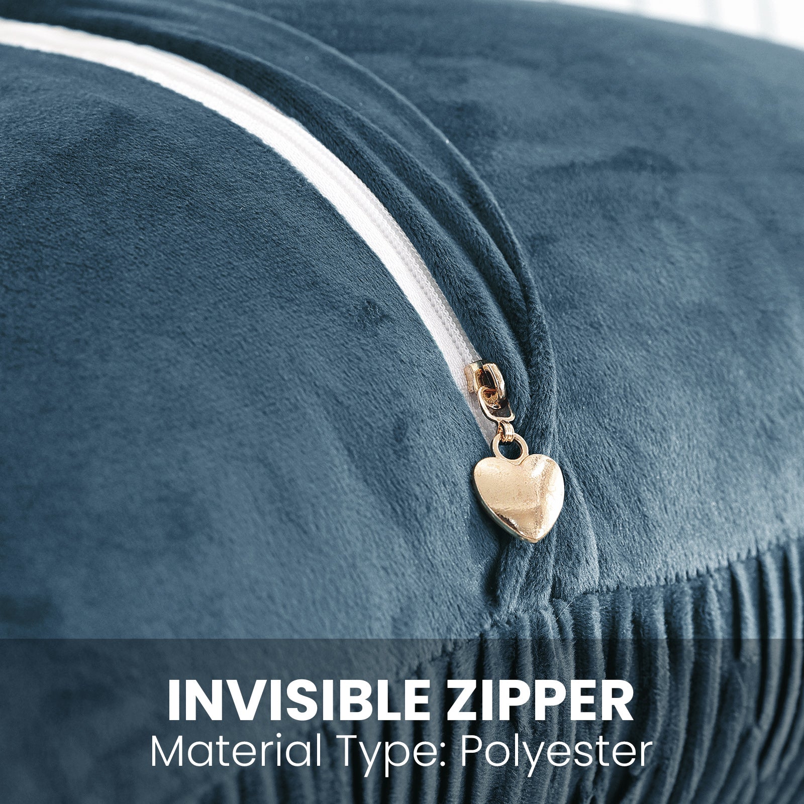 Ystyle 2 Pieces Cushion Covers Sofa 50 x 50 cm Velvet Minimalist Cushion Covers Invisible Zipper Decorative Cushion Covers for Sofa Living Room Bedroom