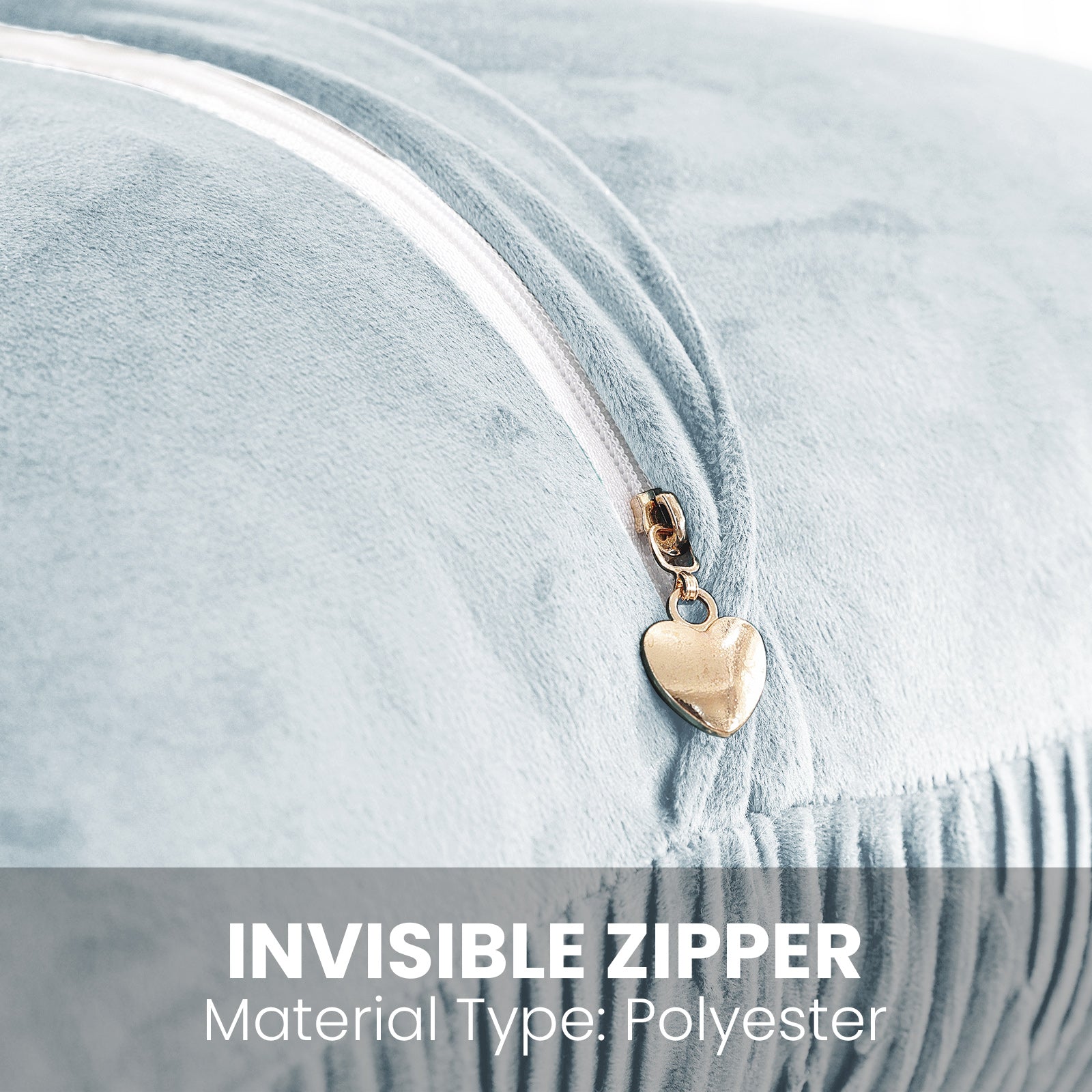 Ystyle 2 Pieces Cushion Covers Sofa 50 x 50 cm Velvet Minimalist Cushion Covers Invisible Zipper Decorative Cushion Covers for Sofa Living Room Bedroom