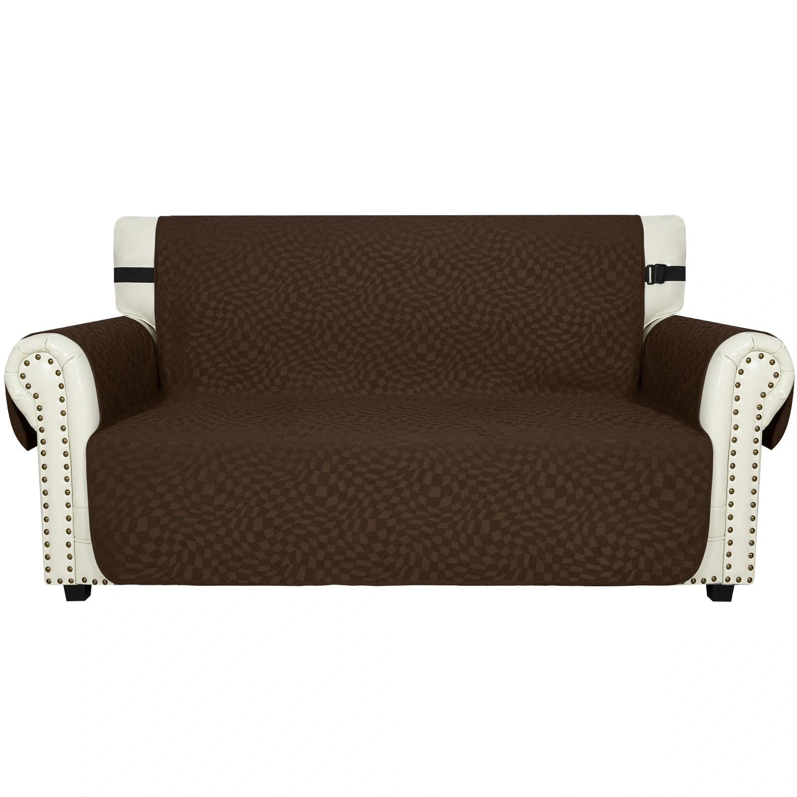 YSTYLE 2 Lugares Cubierta para Sofá Impermeable - Resistente a los Arañazos de Gatos, Antideslizante con brazos, Protector de Muebles Modernos - Paño de Jacquard a Cuadros
