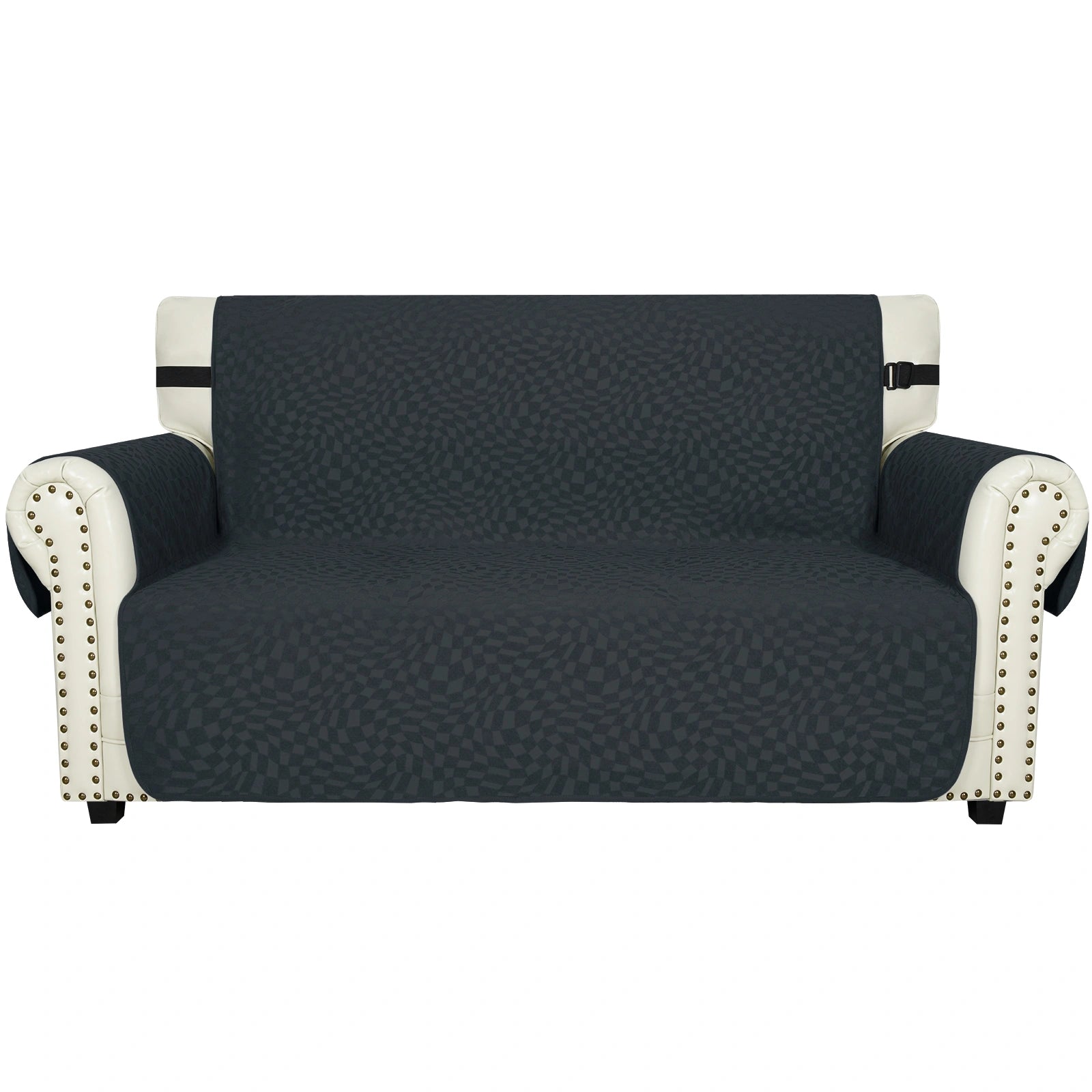 YSTYLE 2 Lugares Cubierta para Sofá Impermeable - Resistente a los Arañazos de Gatos, Antideslizante con brazos, Protector de Muebles Modernos - Paño de Jacquard a Cuadros