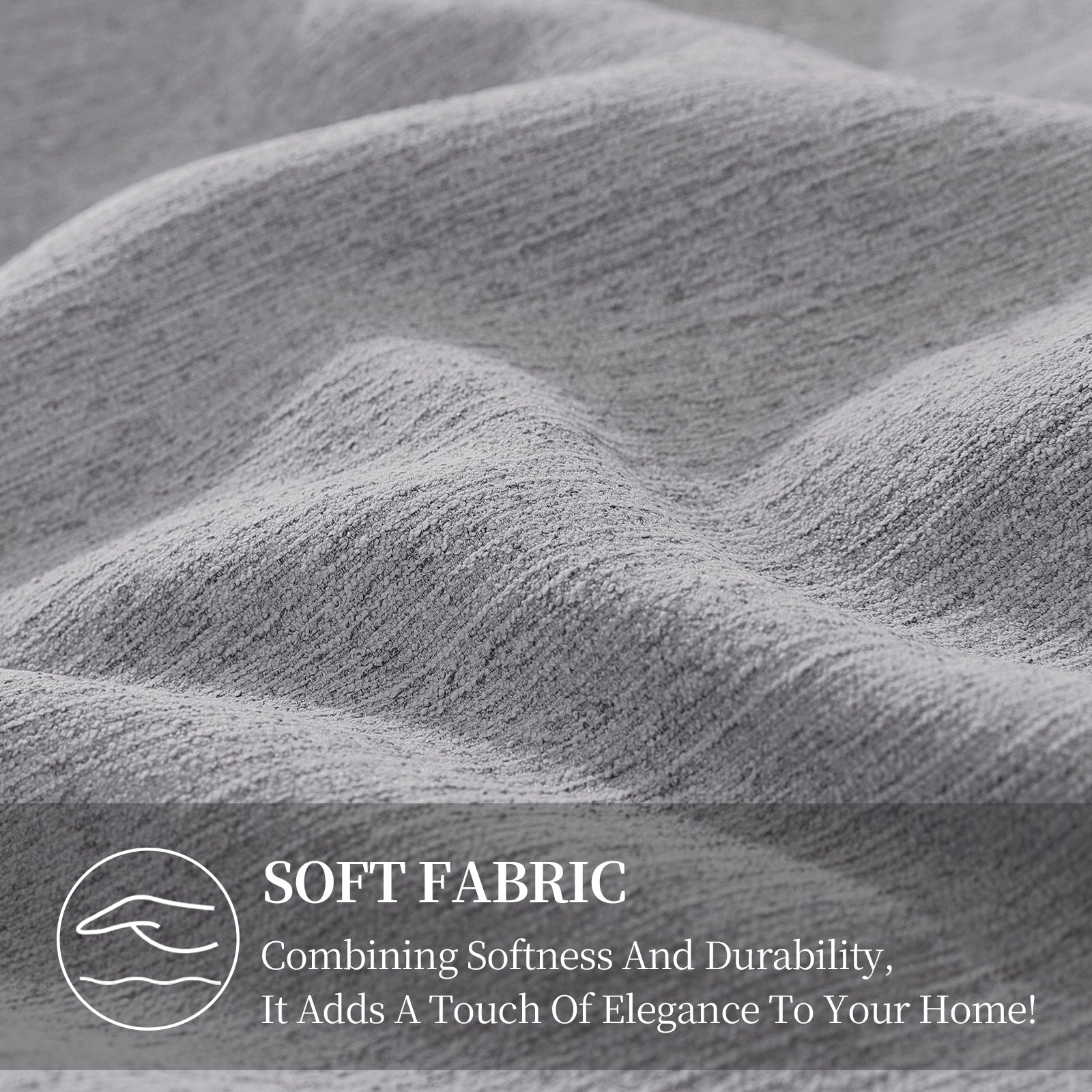 Ystyle 2 Pieces Linen Cushion Covers 60 x 60 cm, Decorative Sofa Cushion Covers, Invisible Zipper, Modern, Comfortable Sturdy, for Living Room, Bedroom