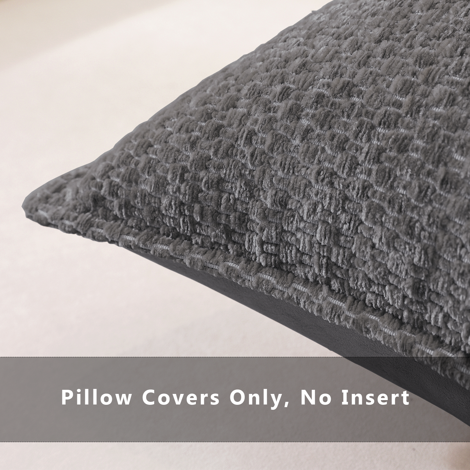 Ystyle Chenille Sofa Cushion Covers 40 x 40 cm, 2 Pieces, Soft Durable Cushion Cover, Cushion Cover with Corazón Shape, Decorative Cushion Covers Living Room