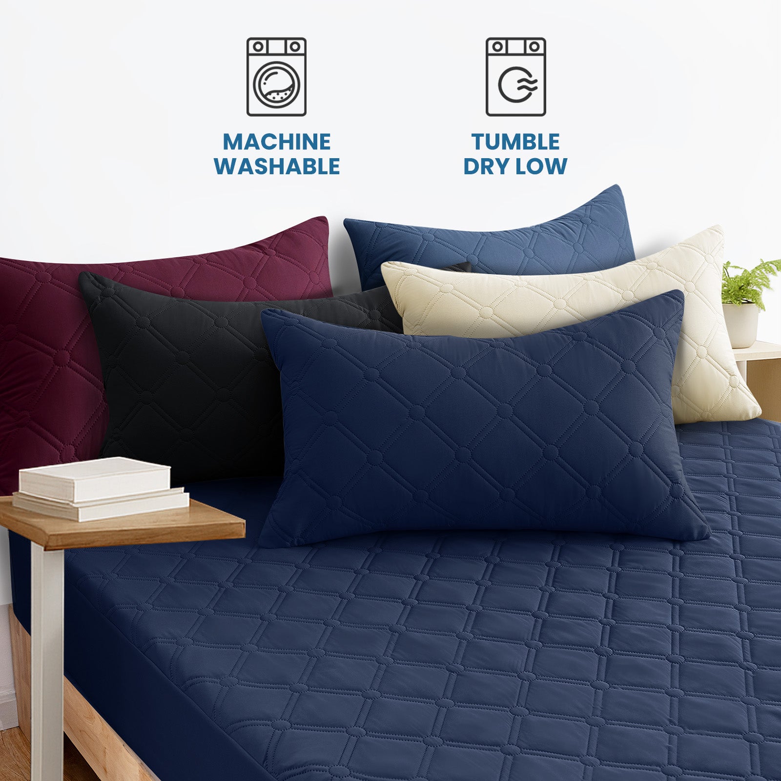 Ystyle Waterproof Pillow Protectors 50x80 cm Set of 2, Scratch-Resistant Pillowcase Covers