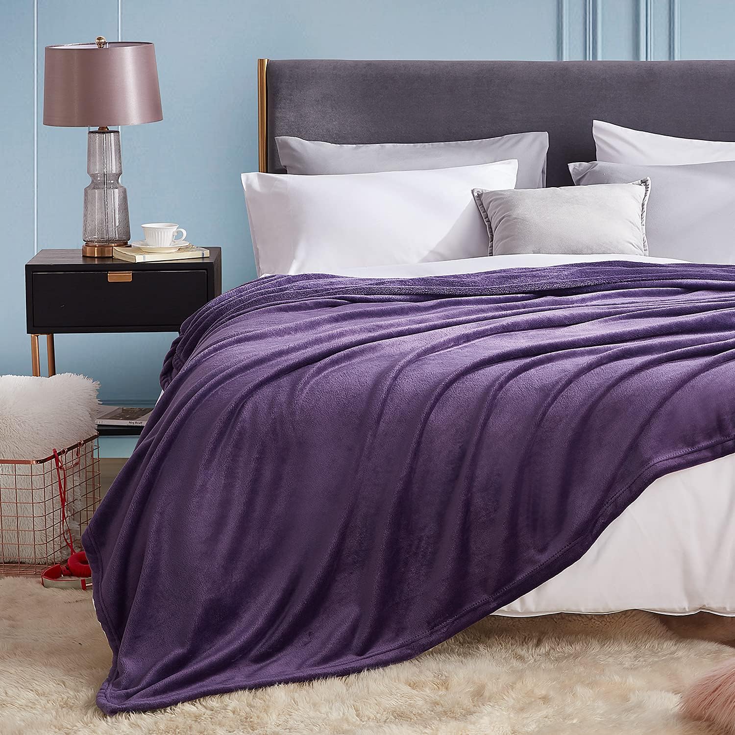 YSTYLE Soft Flannel Fleece Twin Blanket Plush Throw 160 x 200 CM