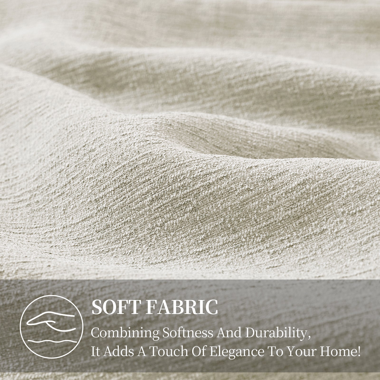 Ystyle 2 Pieces Linen Cushion Covers 60 x 60 cm, Decorative Sofa Cushion Covers, Invisible Zipper, Modern, Comfortable Sturdy, for Living Room, Bedroom