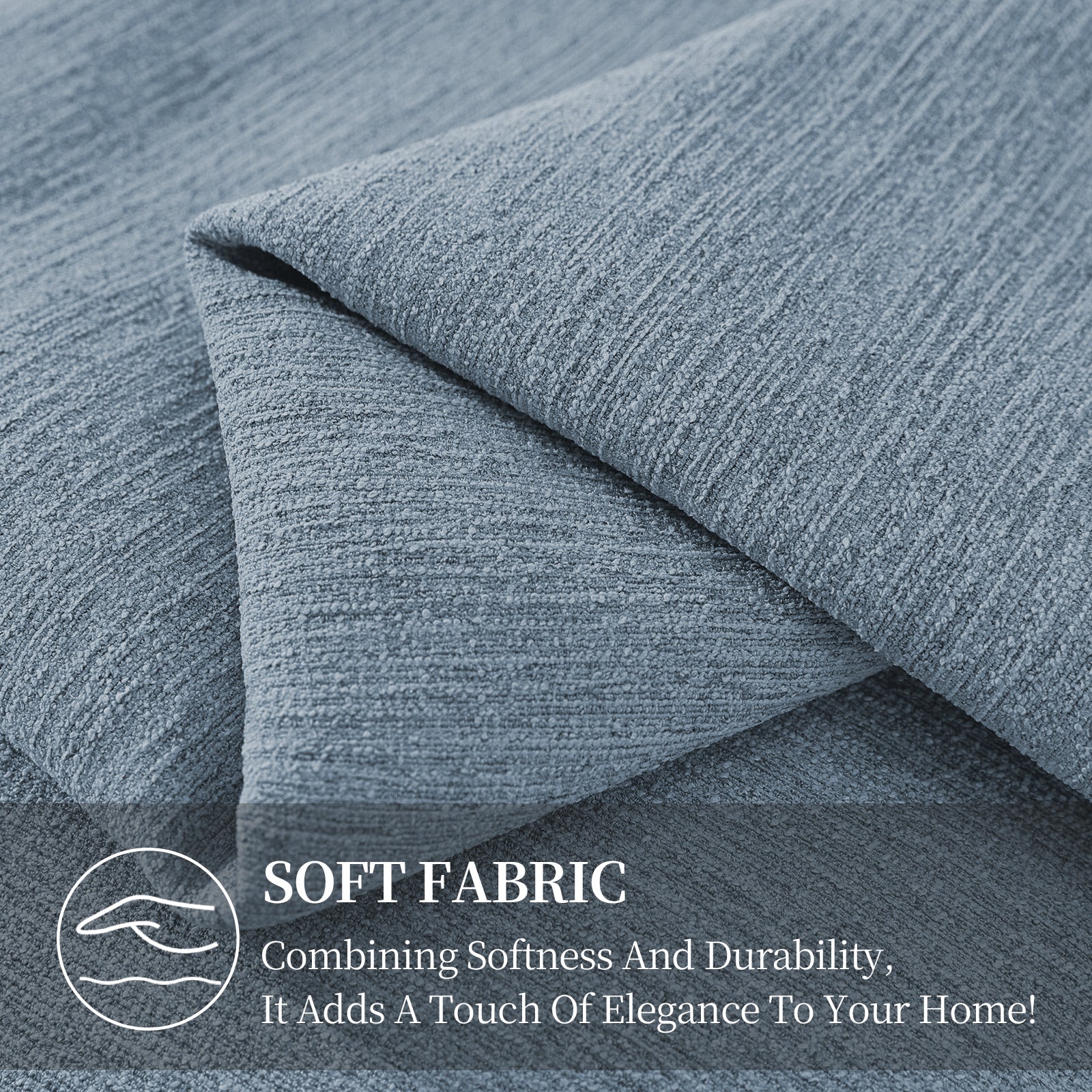 Ystyle 2 Pieces Linen Cushion Covers 60 x 60 cm, Decorative Sofa Cushion Covers, Invisible Zipper, Modern, Comfortable Sturdy, for Living Room, Bedroom