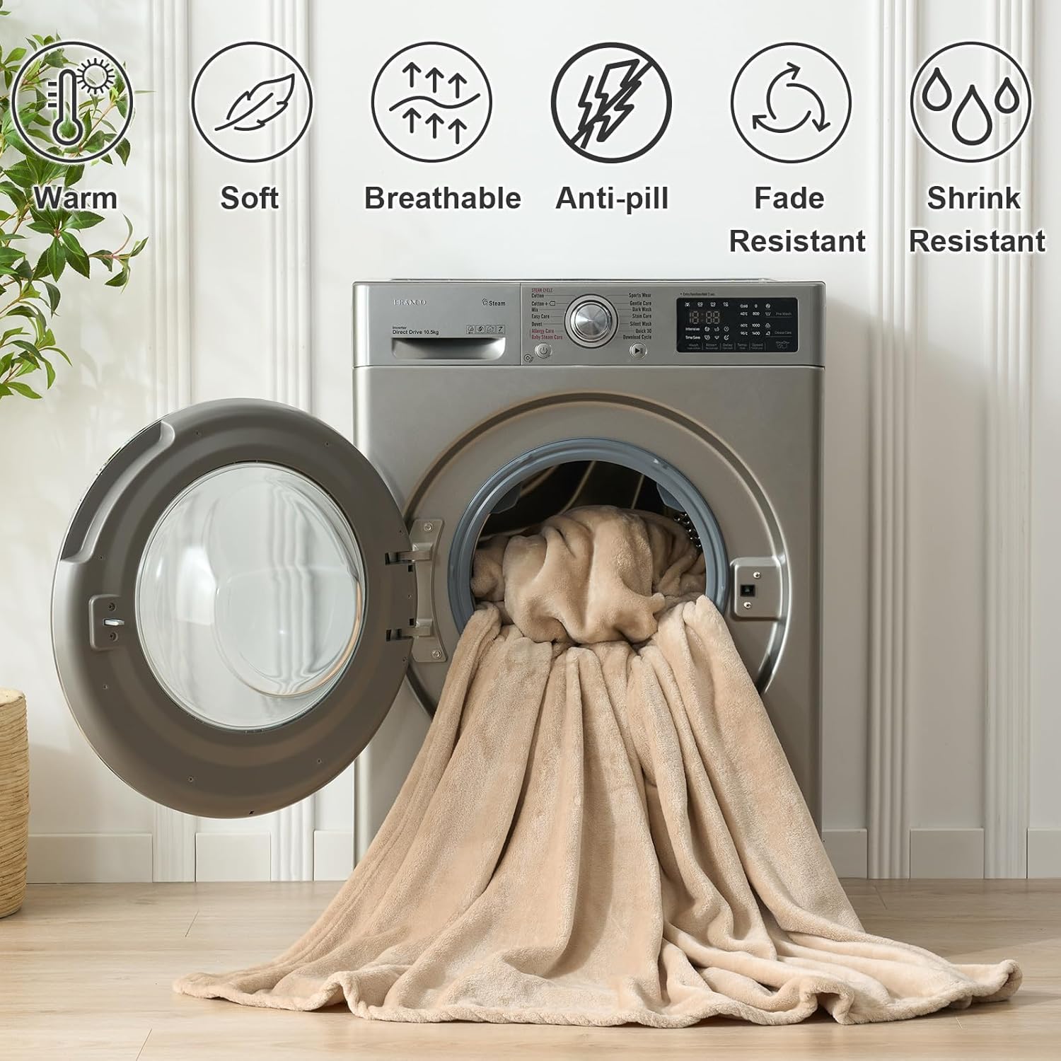 YSTYLE Soft Flannel Fleece Twin Blanket Plush Throw 160 x 200 CM