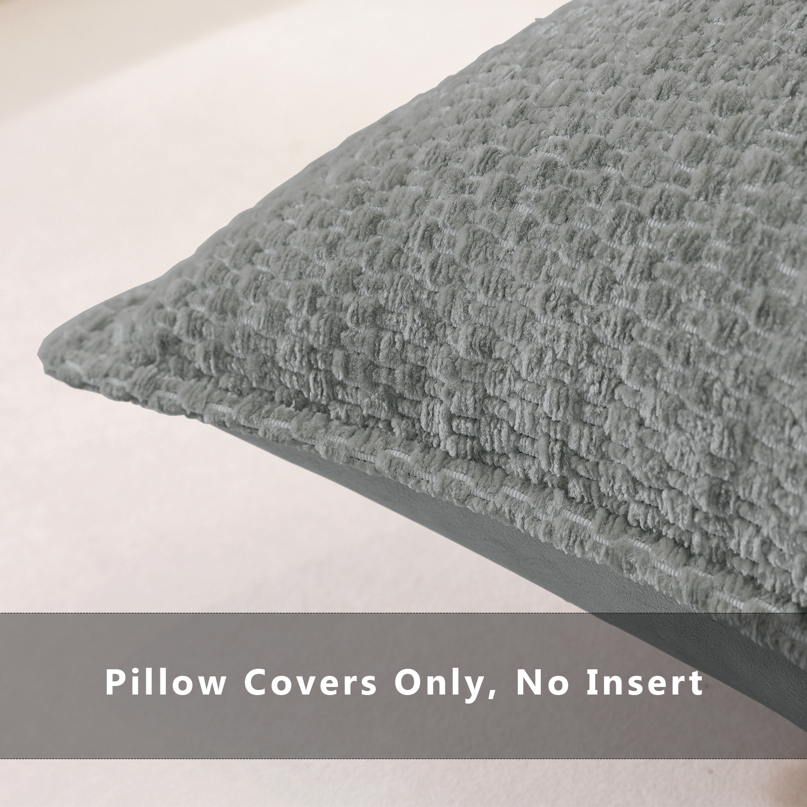 Ystyle Chenille Sofa Cushion Covers 40 x 40 cm, 2 Pieces, Soft Durable Cushion Cover, Cushion Cover with Corazón Shape, Decorative Cushion Covers Living Room