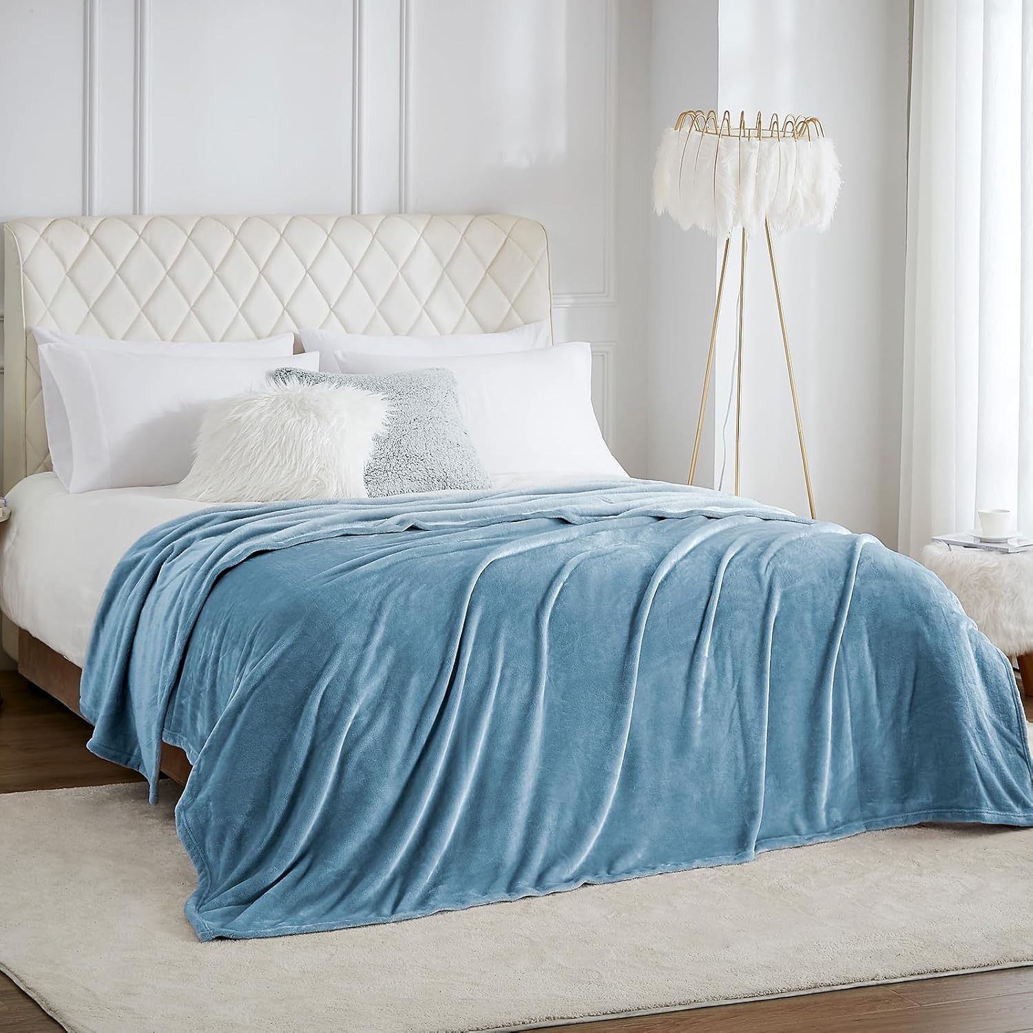 YSTYLE Soft Flannel Fleece Twin Blanket Plush Throw 160 x 200 CM