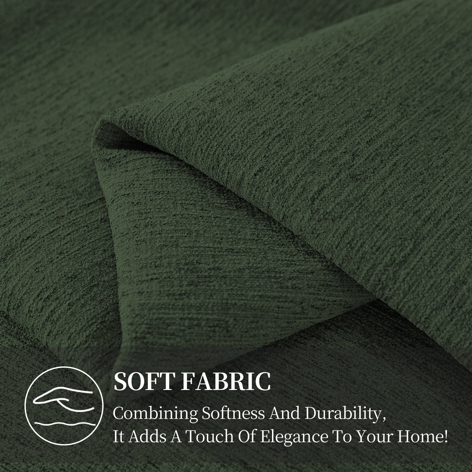 Ystyle 2 Pieces Linen Cushion Covers 60 x 60 cm, Decorative Sofa Cushion Covers, Invisible Zipper, Modern, Comfortable Sturdy, for Living Room, Bedroom