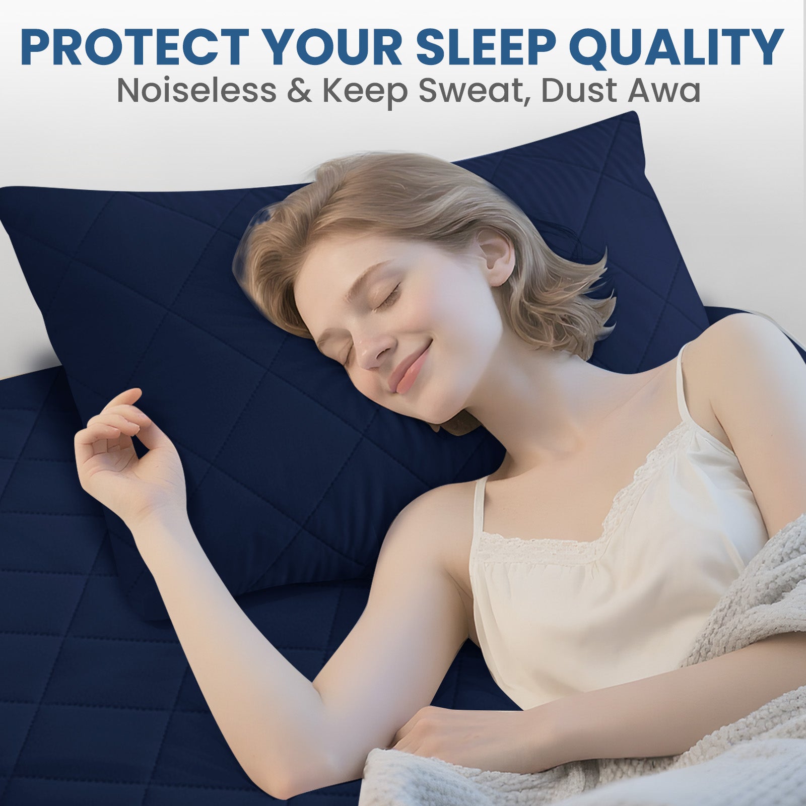YSTYLE 2 Pieces Waterproof Bed Pillowcases 50x80cm Anti Mite-YSTYLE