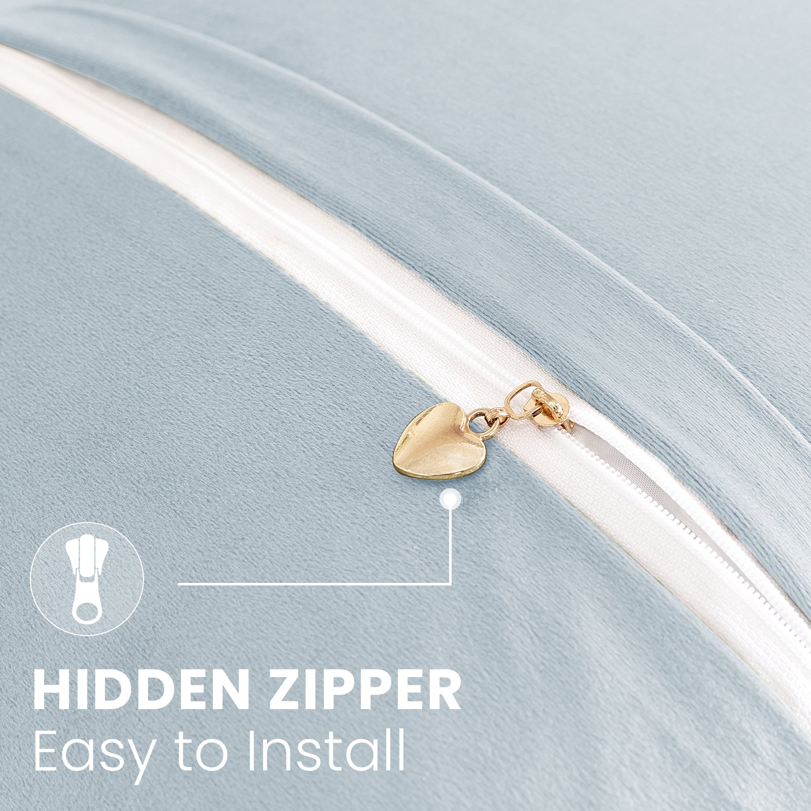 Ystyle Sofa Cushion Covers 50 x 50 cm Set of 2 Soft Velvet Sofa Cushion Covers Modern Bedroom Sofa Bed Invisible Zipper Washable Elegant Durable