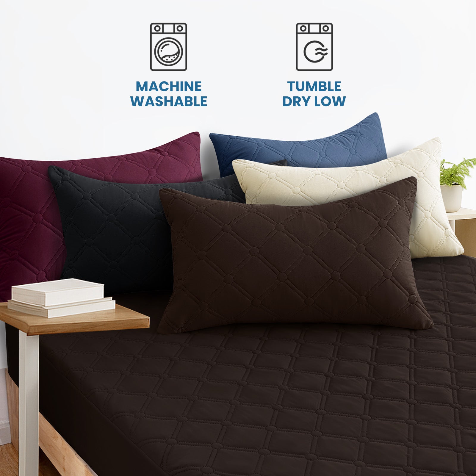 Ystyle Waterproof Pillow Protectors 50x80 cm Set of 2, Scratch-Resistant Pillowcase Covers