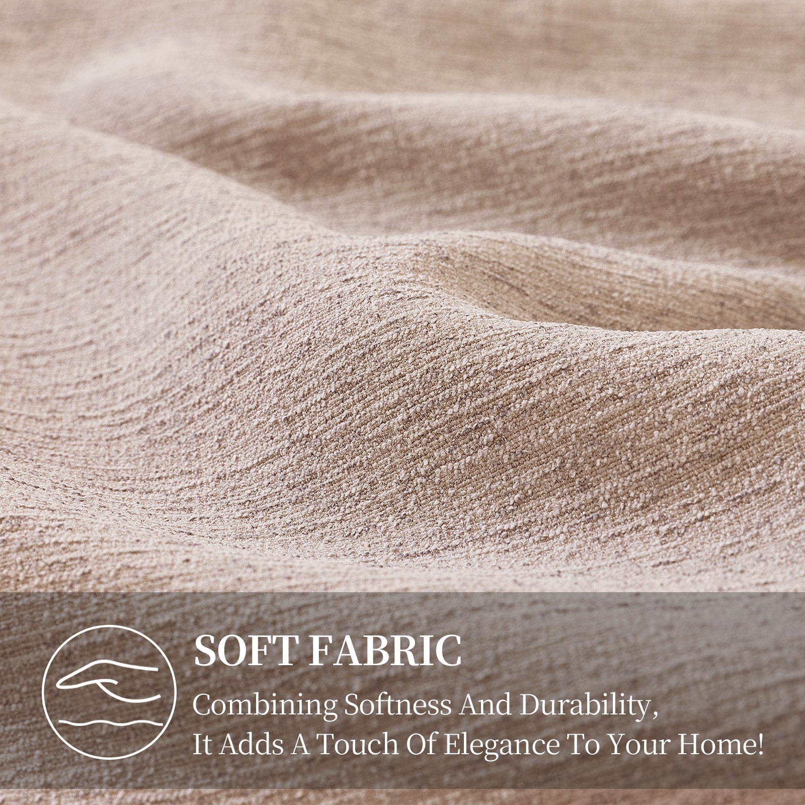 Ystyle 2 Pieces Linen Cushion Covers 60 x 60 cm, Decorative Sofa Cushion Covers, Invisible Zipper, Modern, Comfortable Sturdy, for Living Room, Bedroom