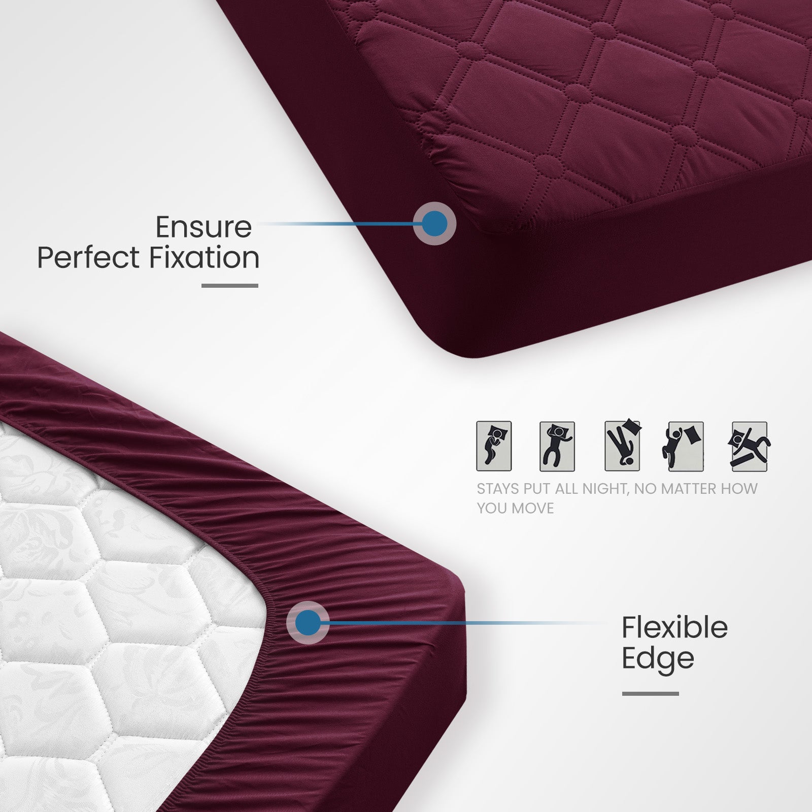 Ystyle Waterproof Mattress Protector – Double Size 160x190 cm Anti-Allergy & Scratch Resistant