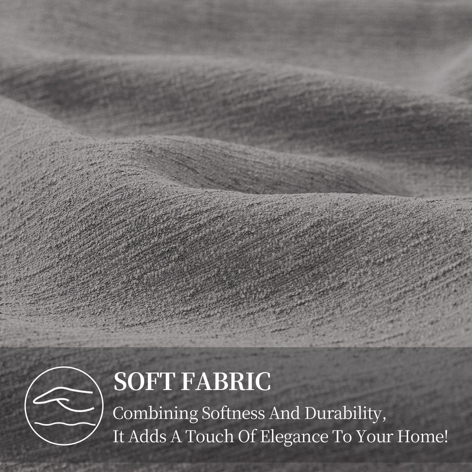 Ystyle 2 Pieces Linen Cushion Covers 60 x 60 cm, Decorative Sofa Cushion Covers, Invisible Zipper, Modern, Comfortable Sturdy, for Living Room, Bedroom