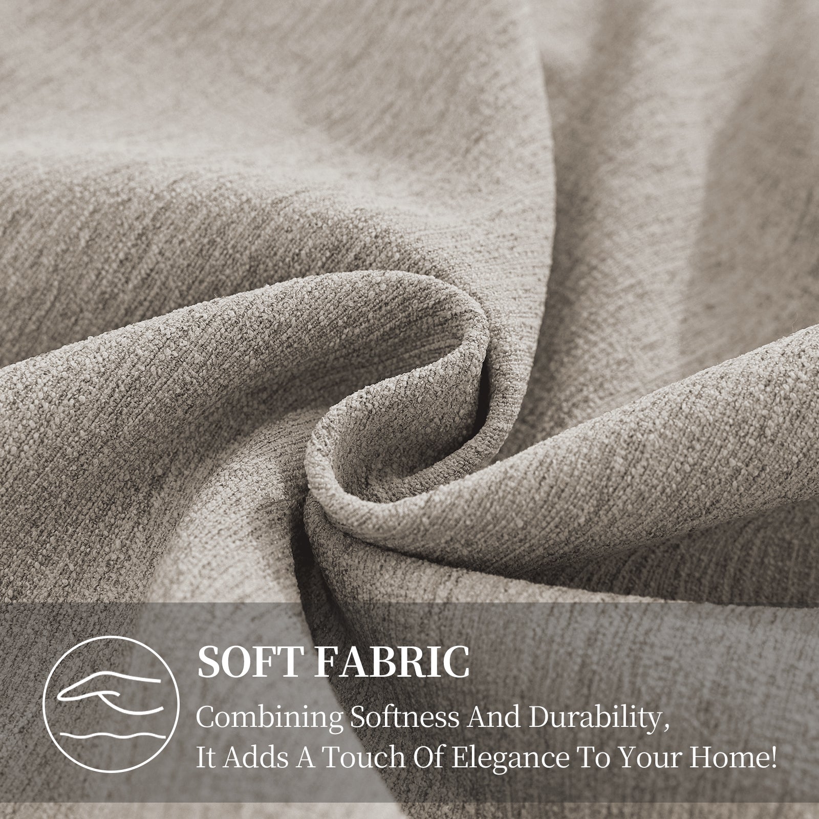 Ystyle 2 Pieces Linen Cushion Covers 60 x 60 cm, Decorative Sofa Cushion Covers, Invisible Zipper, Modern, Comfortable Sturdy, for Living Room, Bedroom