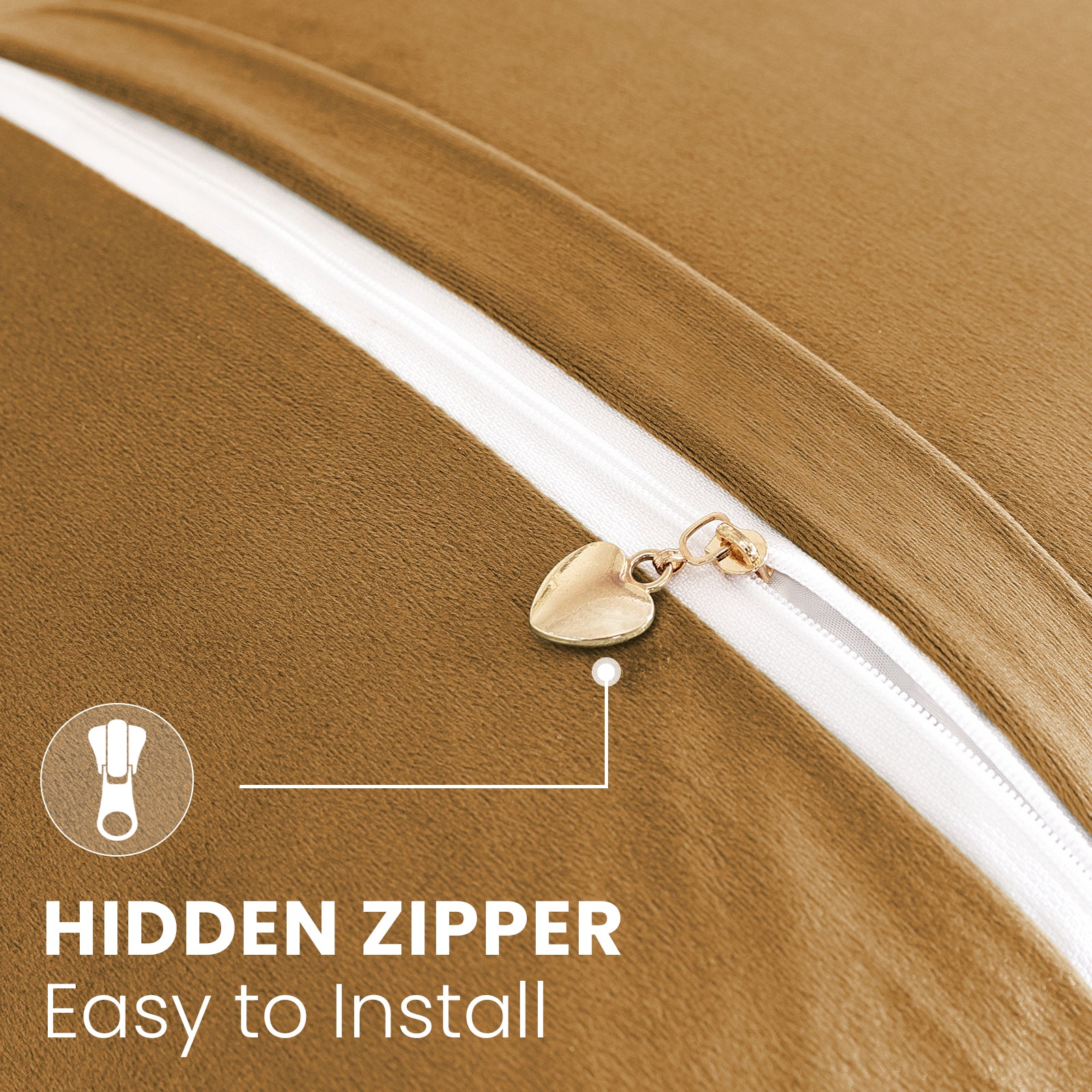 Ystyle Sofa Cushion Covers 50 x 50 cm Set of 2 Soft Velvet Sofa Cushion Covers Modern Bedroom Sofa Bed Invisible Zipper Washable Elegant Durable