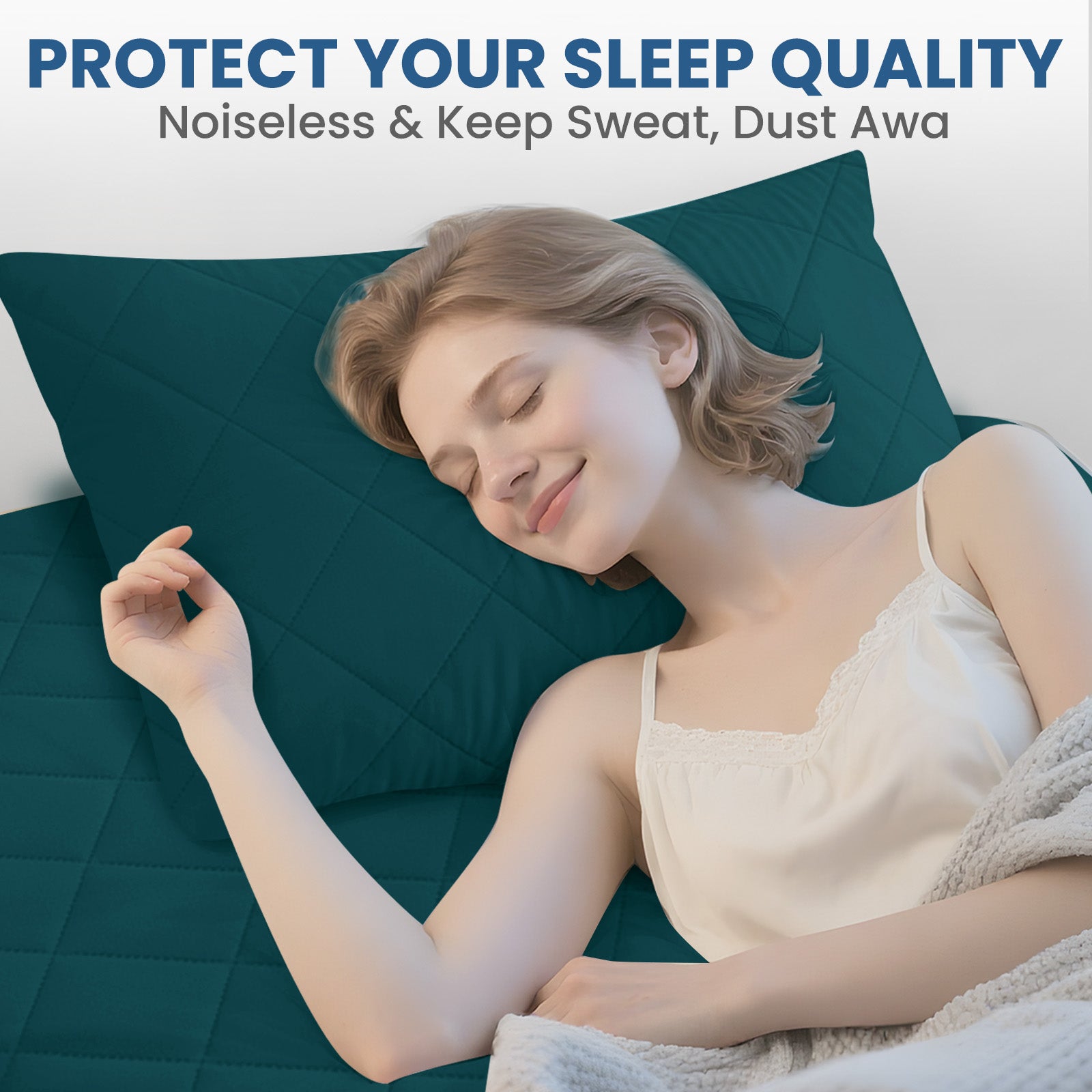 YSTYLE 2 Pieces Waterproof Bed Pillowcases 50x80cm Anti Mite-YSTYLE