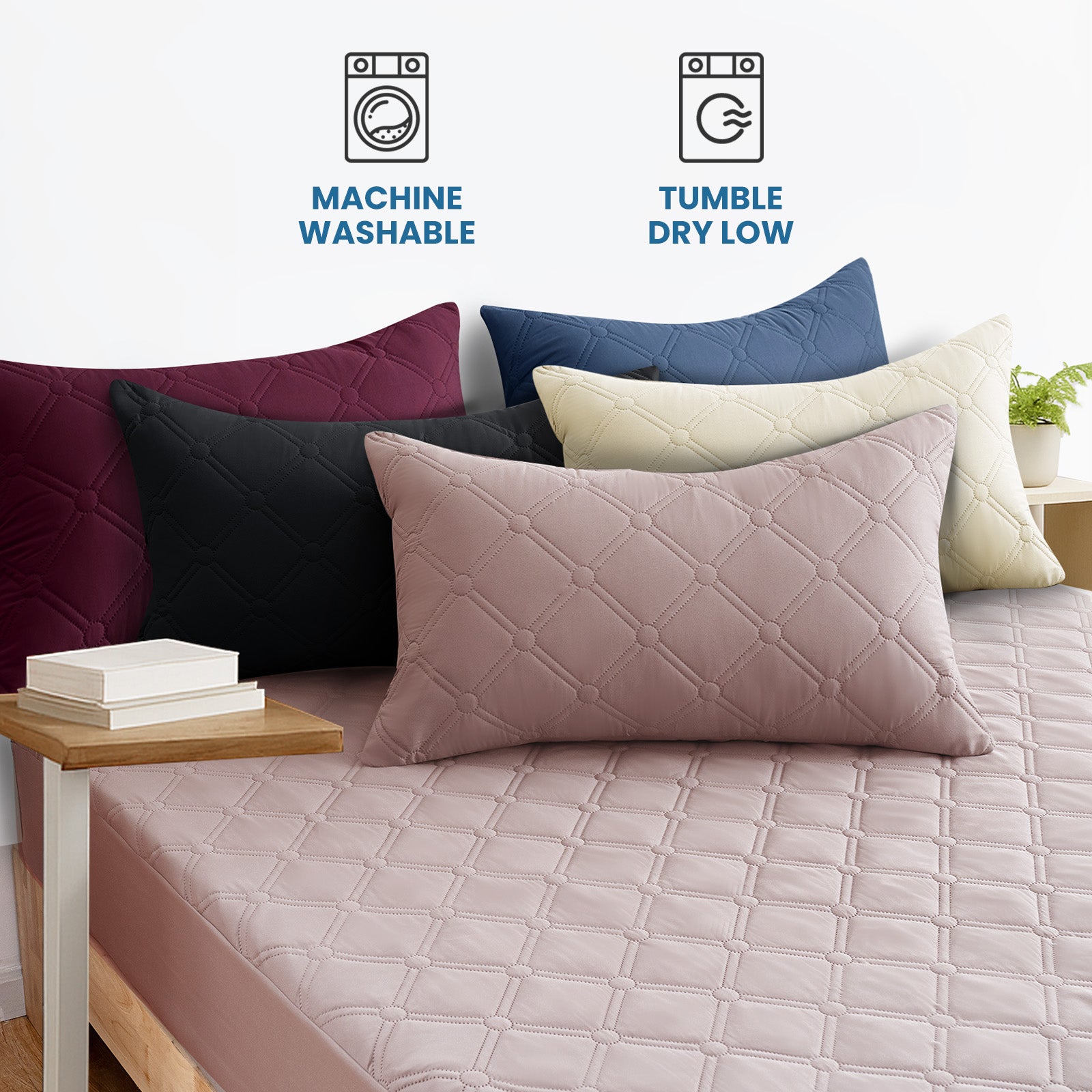 Ystyle Waterproof Pillow Protectors 50x80 cm Set of 2, Scratch-Resistant Pillowcase Covers