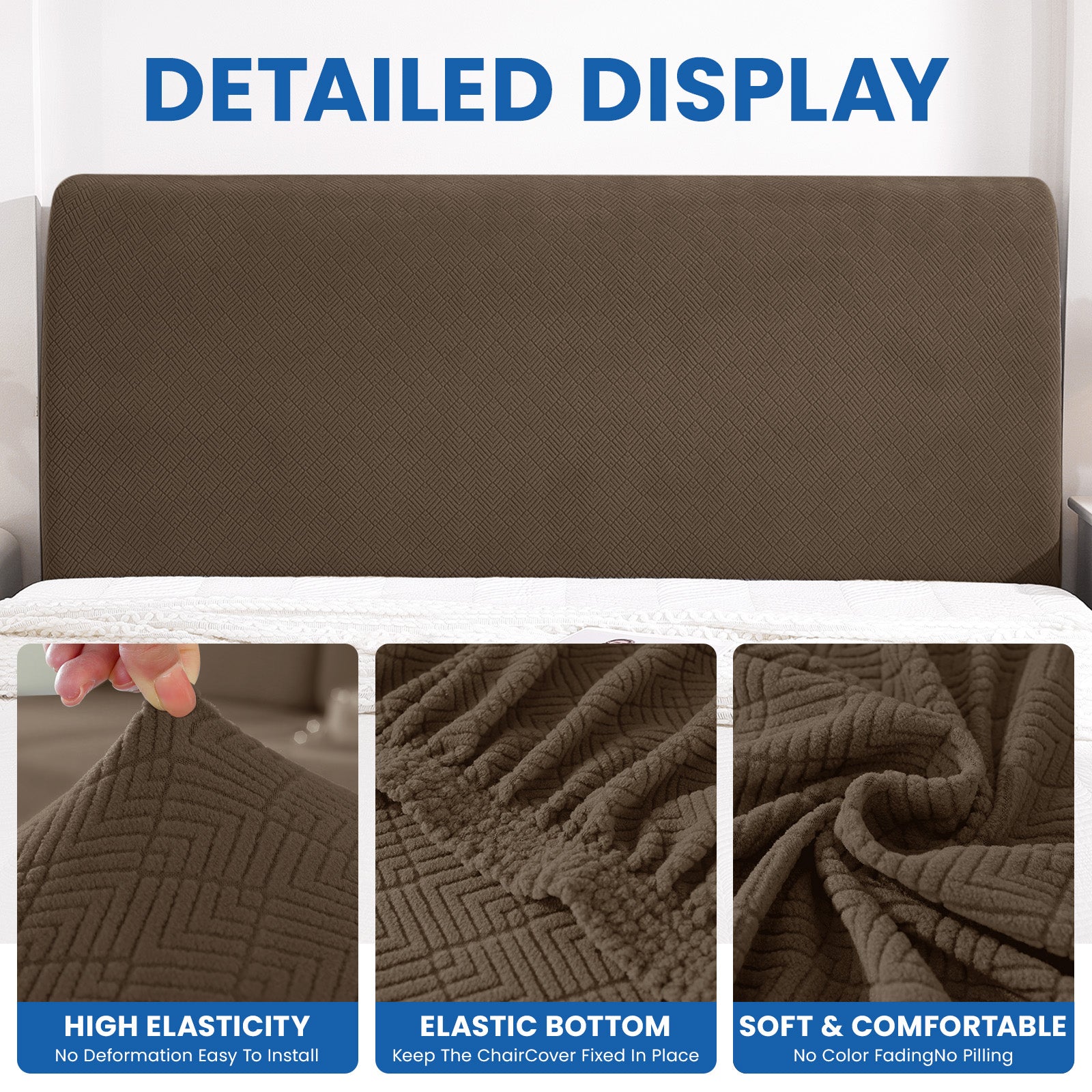 Ystyle 120cm Single Bed Headboard Cover Elasticated Headboard Slipcover, Universal Washable Single Bed Headboard Cover, Dust-Proof Headboard Protector