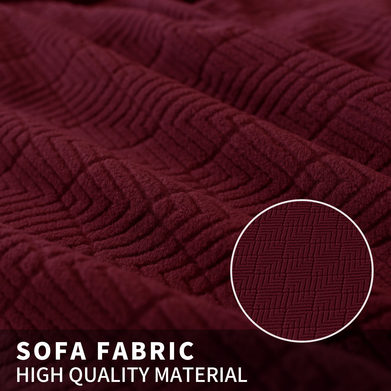 YSTYLE 2 pezzi coprisedie elastici con motivo jacquard a diamante