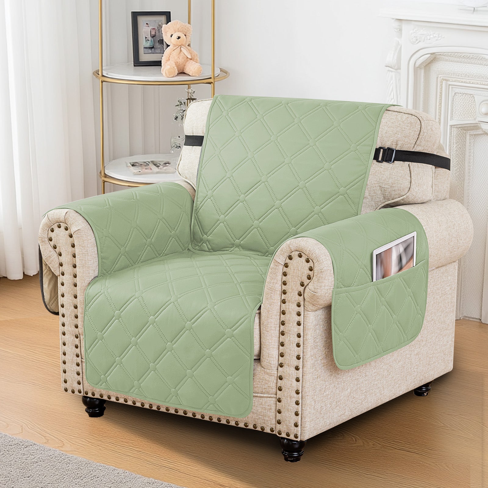 Ystyle Waterproof 1 Seater Armchair Cover with Side Pockets