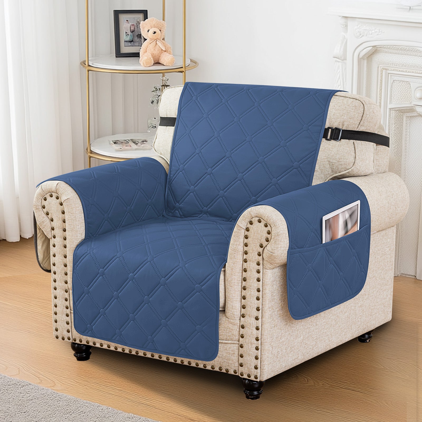 Ystyle Waterproof 1 Seater Armchair Cover with Side Pockets