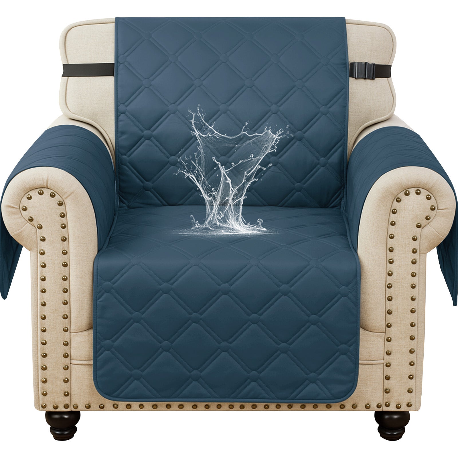 Ystyle Waterproof 1 Seater Armchair Cover with Side Pockets