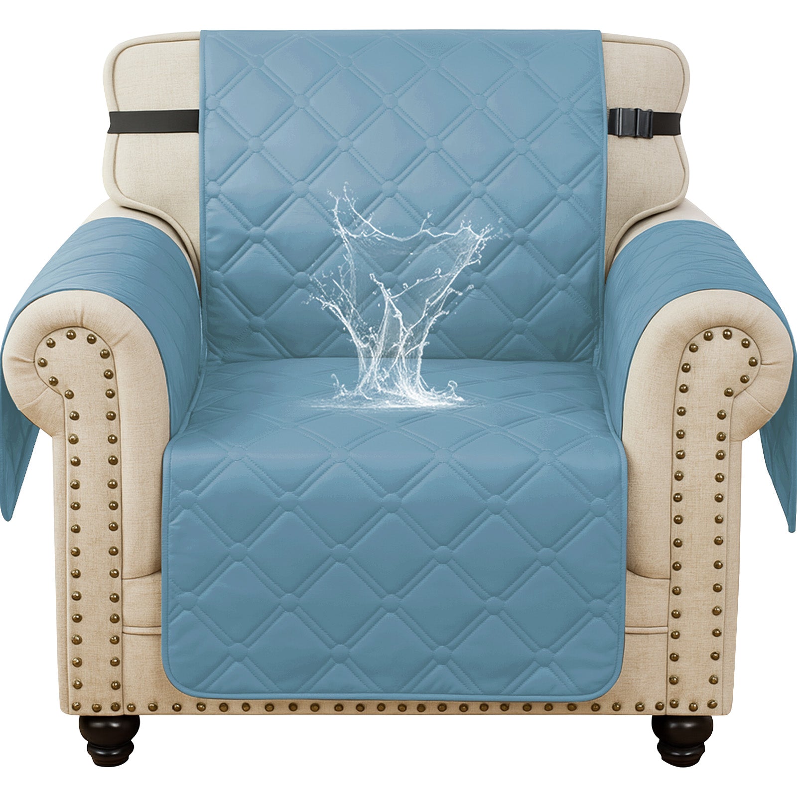 Ystyle Waterproof 1 Seater Armchair Cover with Side Pockets