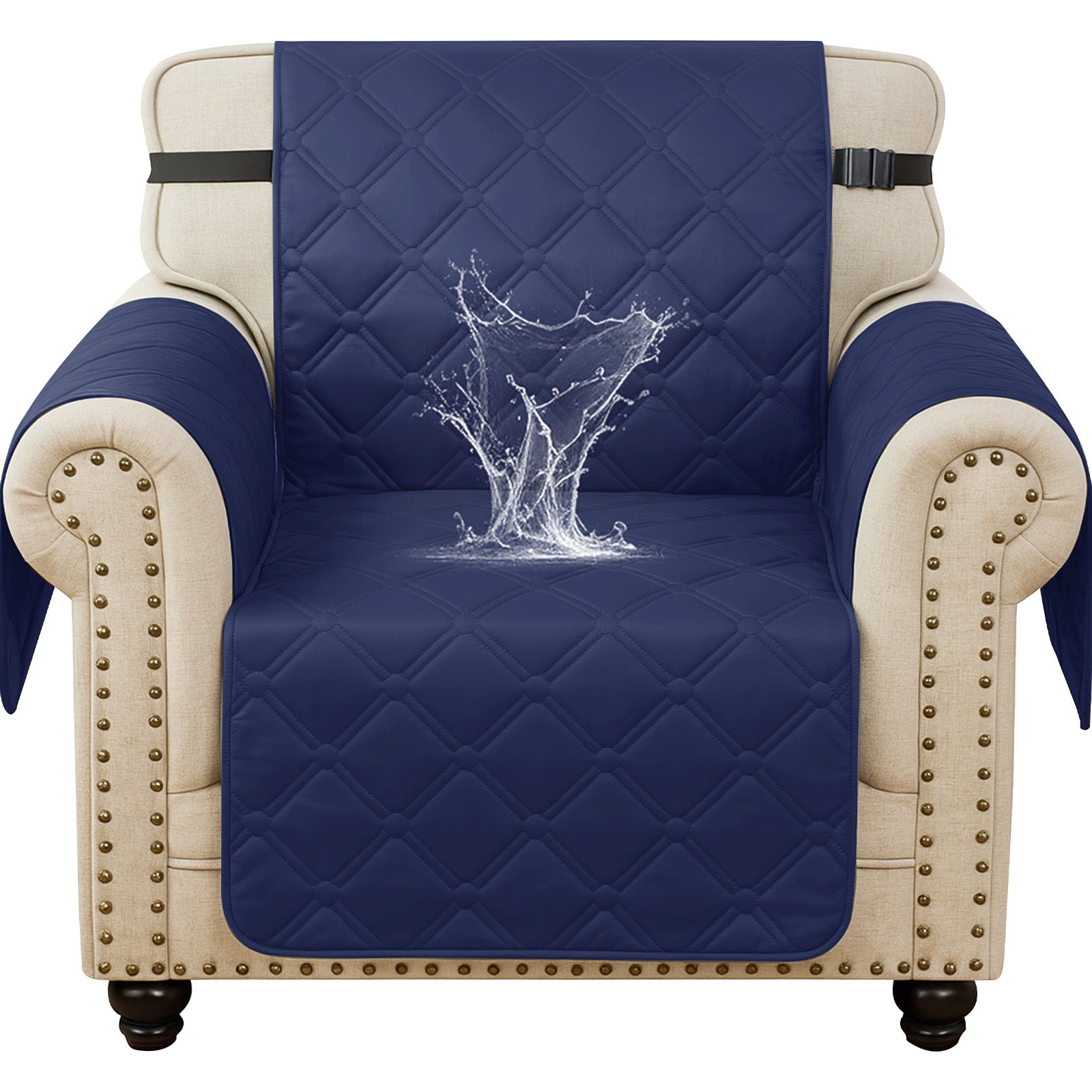 Ystyle Waterproof 1 Seater Armchair Cover with Side Pockets