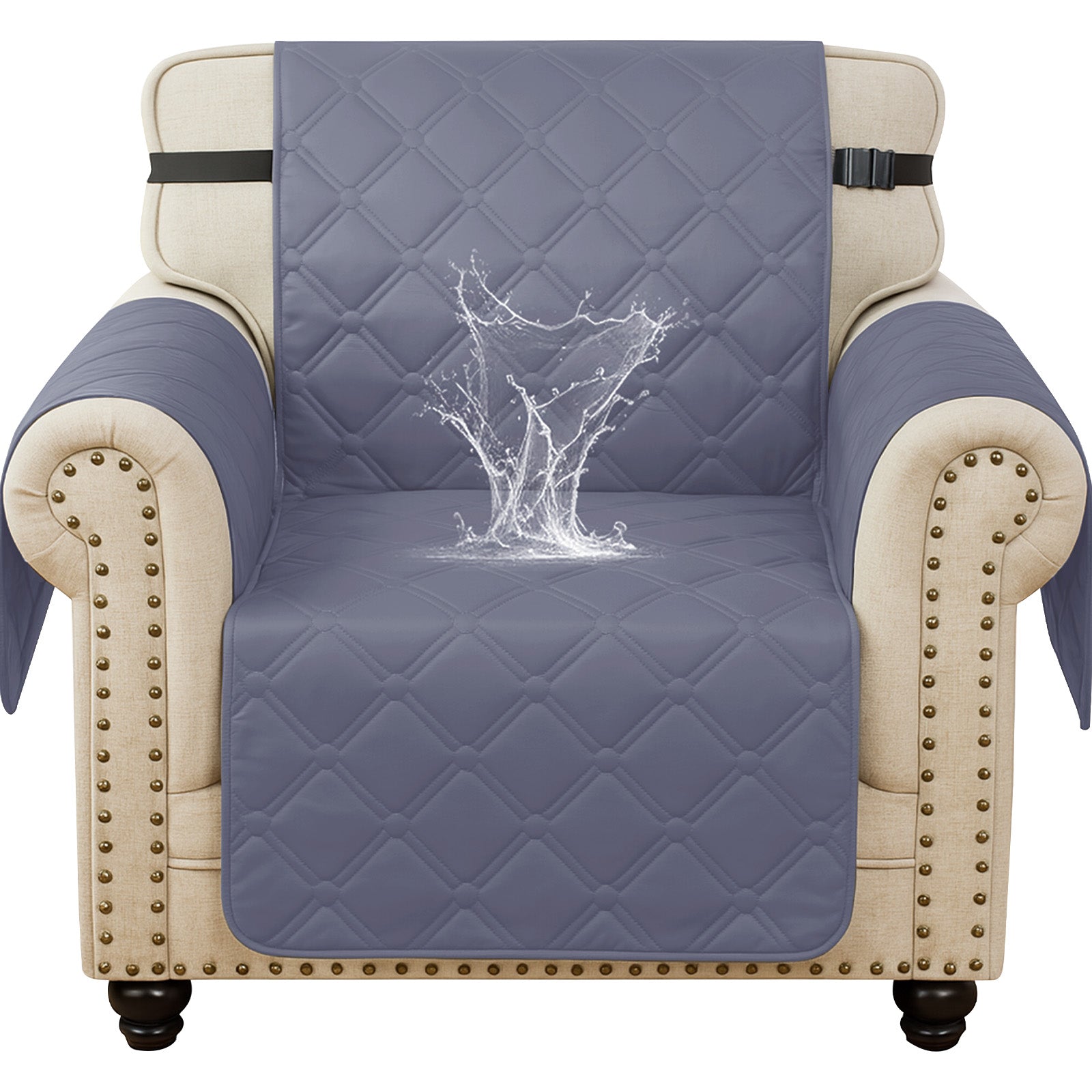 Ystyle Waterproof 1 Seater Armchair Cover with Side Pockets