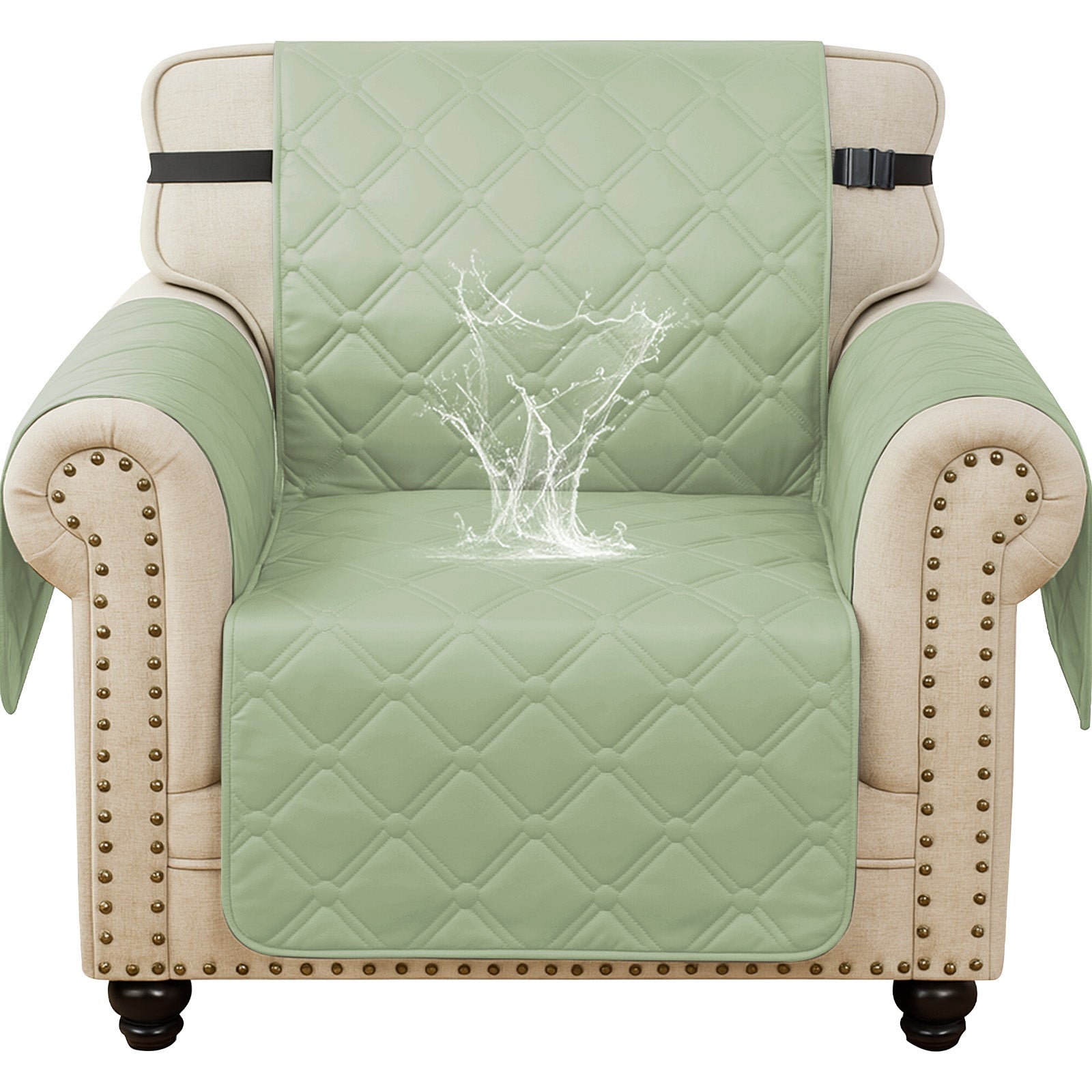 Ystyle Waterproof 1 Seater Armchair Cover with Side Pockets