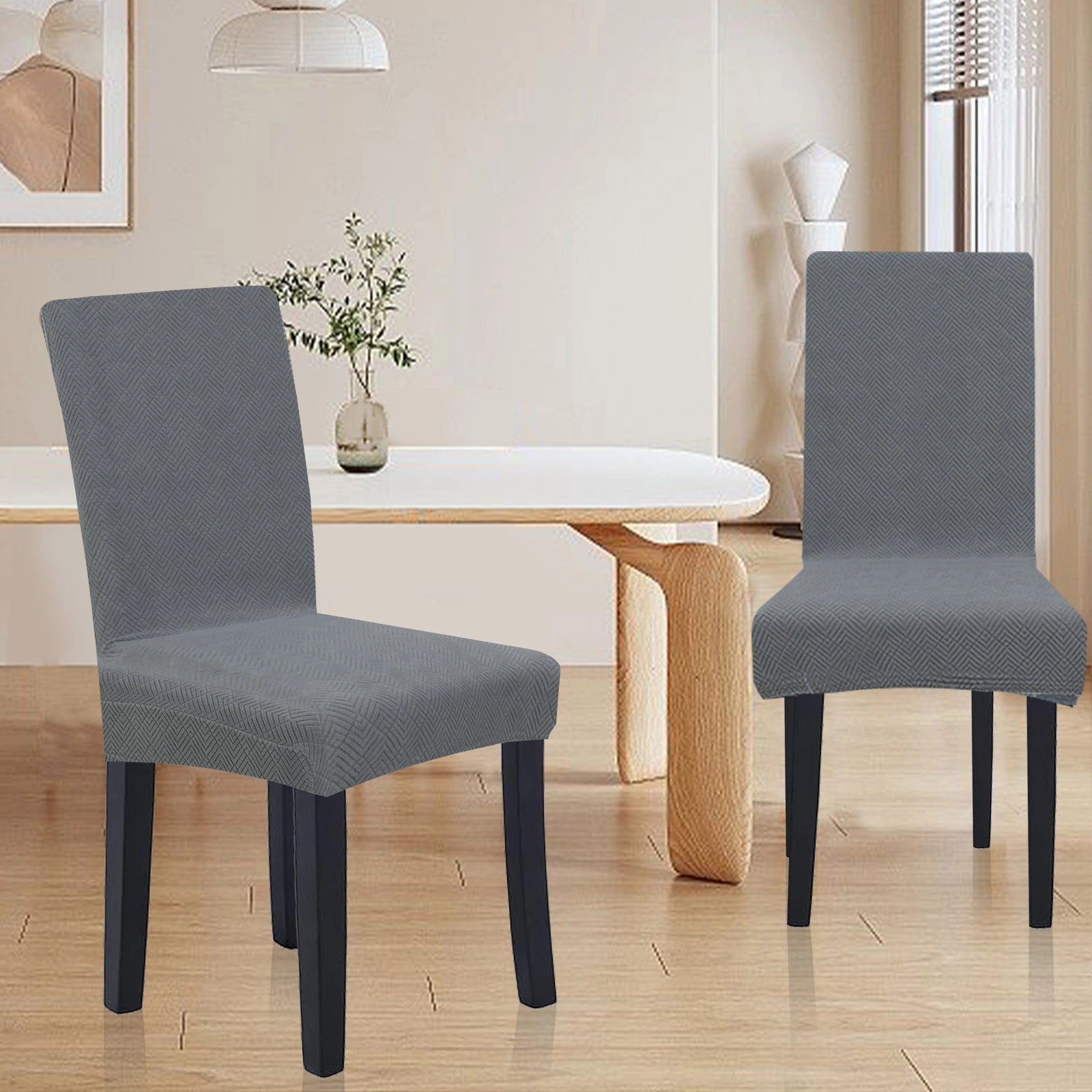 YSTYLE 2 Pieces Stretch Dining Chair Covers Diamond Jacquard-YSTYLE