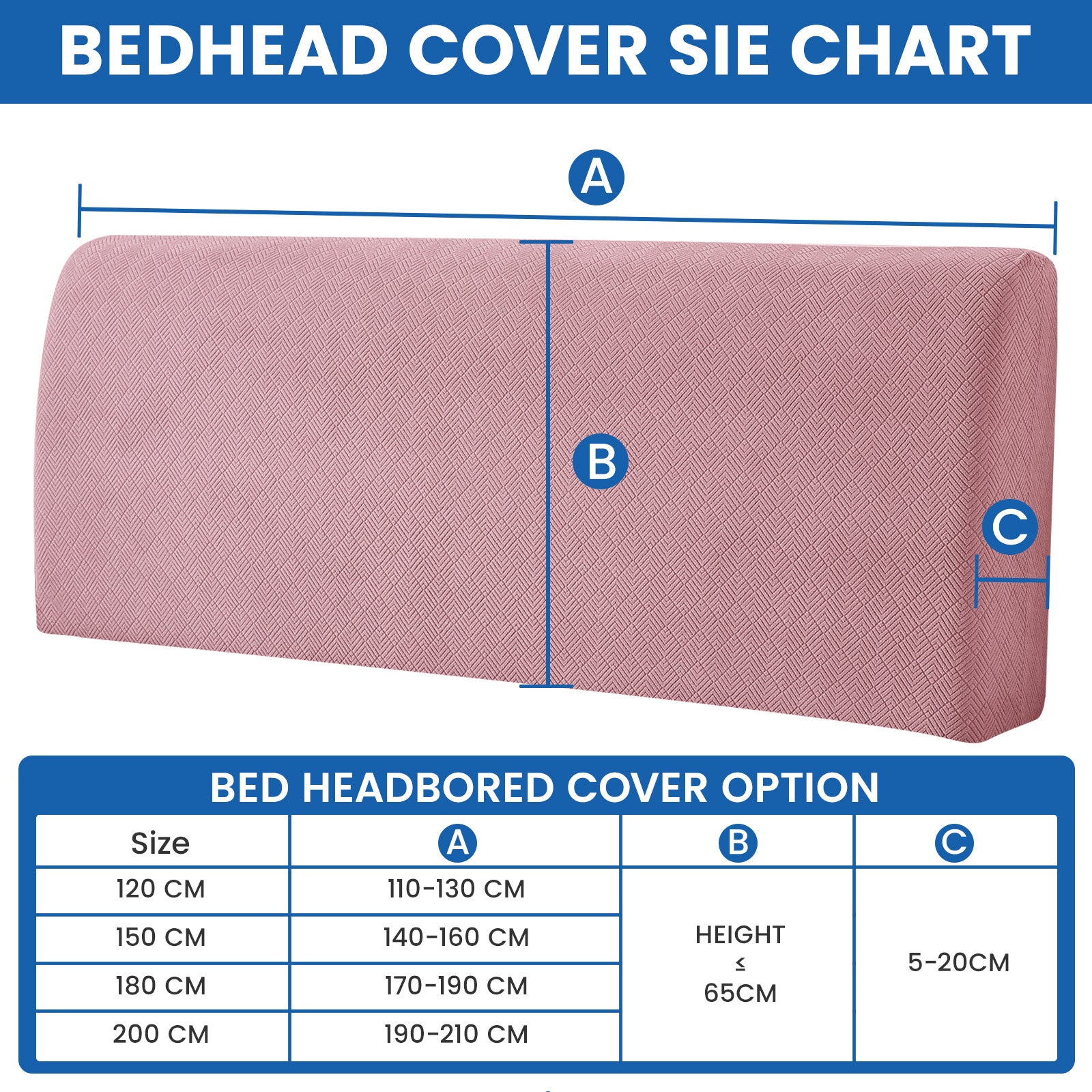 Ystyle 120cm Single Bed Headboard Cover Elasticated Headboard Slipcover, Universal Washable Single Bed Headboard Cover, Dust-Proof Headboard Protector